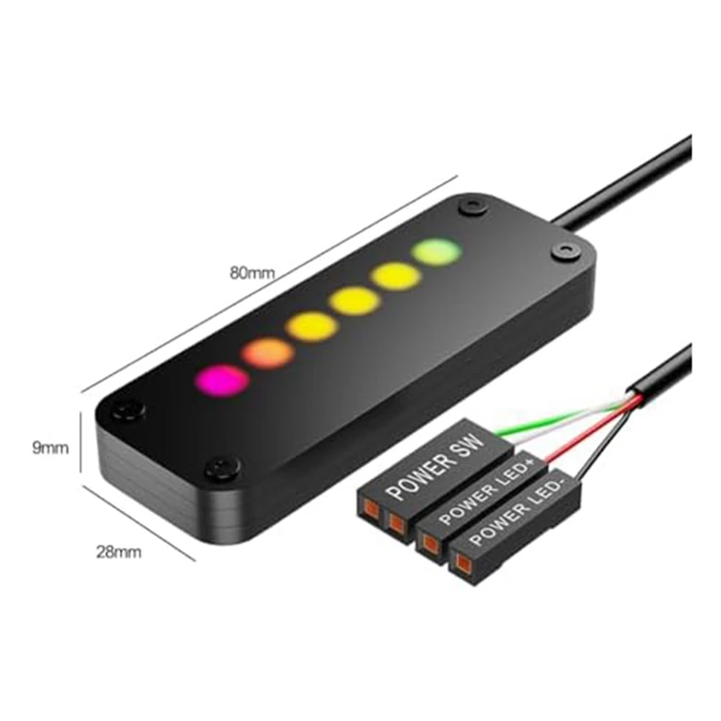 PC Power Control Touch Sliding Control PC Power Desktop-Computer Externe Stromversorgung SW Power LED Ein Aus mit 4M Kabeln Einfach zu bedienen