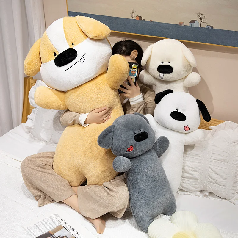 60-110cm Kawaii With Expression Giant Long Dog Plush Doll Pillow Super Soft Home Decor To Accompany Sleeping Pillows Doll