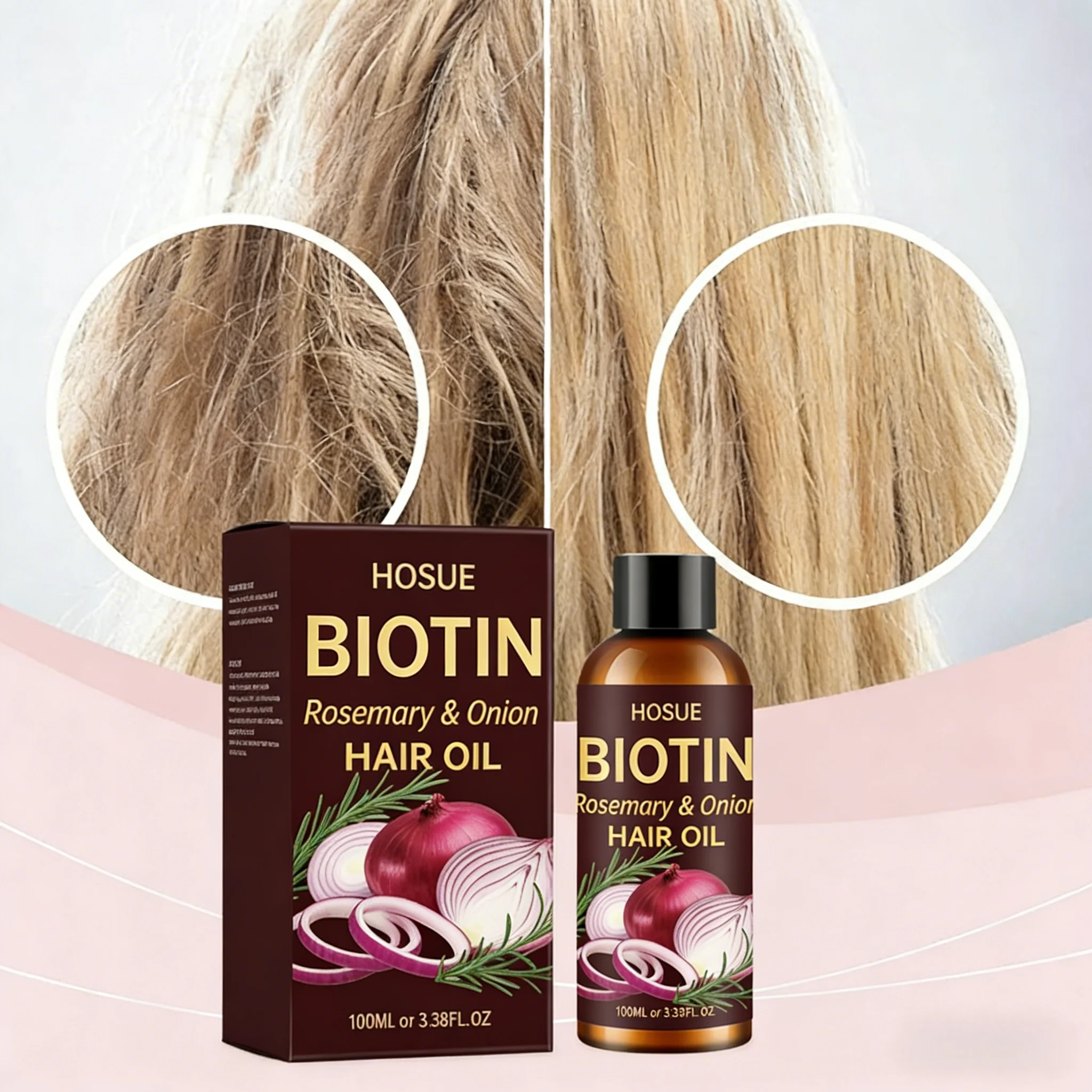 

Onion Rosemary Hair Care Essential Oil Fortified Nourishing Split Dry Organic Care Improving Hair Quality Hair Care Scalp Care