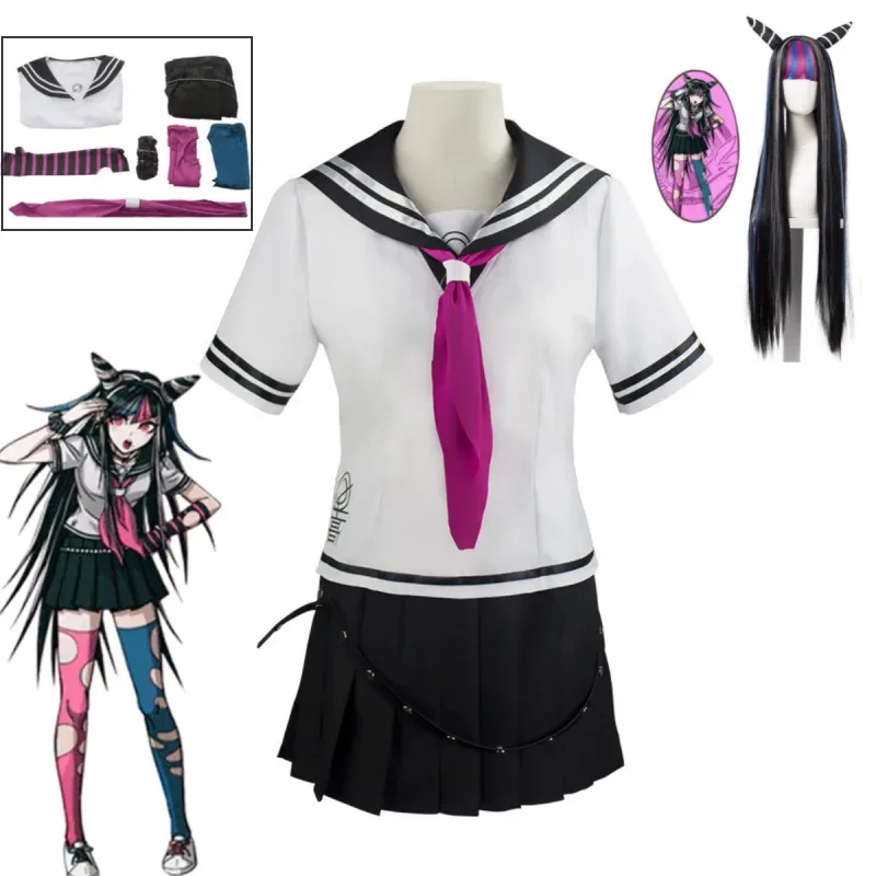 Anime Dangaronpa Mioda Ibuki Cosplay Women's Dress Uniform Sailor's Suit Halloween Carnival Party Carnival Costume