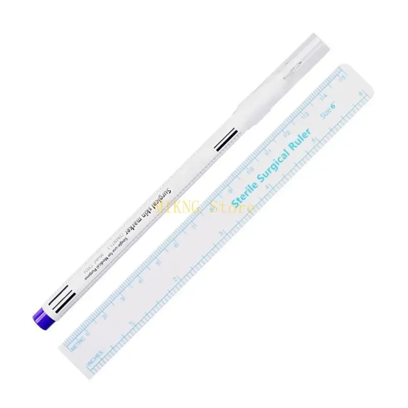 Makeup Positioning Marker Pen, Microblading Marker Pen with Paper Ruler best sale