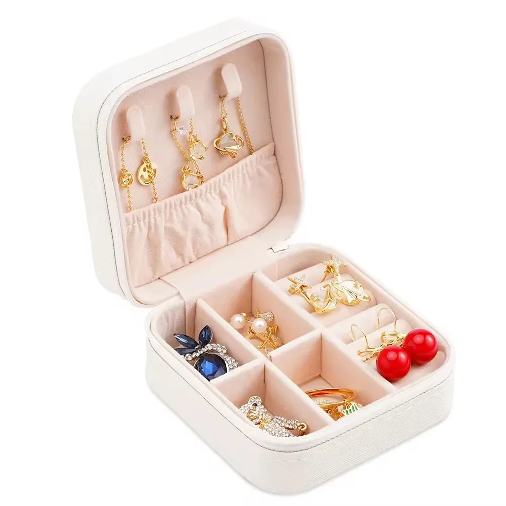 Travel jewelry box storage box leather small wholesale earrings necklace storage box storage box jewelry display stand