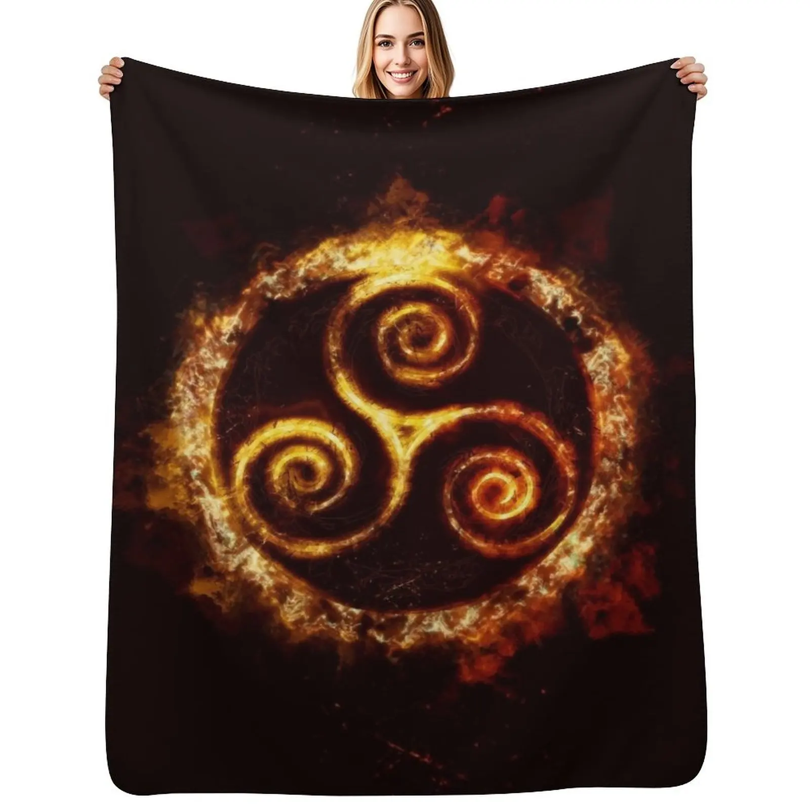 

Triskel Throw Blanket Retros Nap Luxury Designer warm for winter Blankets