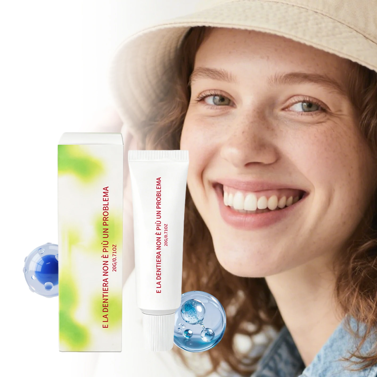 AMZ Denture Adhesive Cream Daily Use Fixative Secure Hold Gentle Formula Easy Apply Oral Care for False Teeth Grip