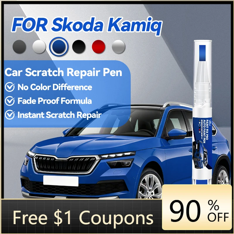 

Tool Car Accessories For Skoda Kamiq Car Paint Repair Pen Touch Up Scratch Remover DIY Auto Accessories Blue LB5K Silver LA7R