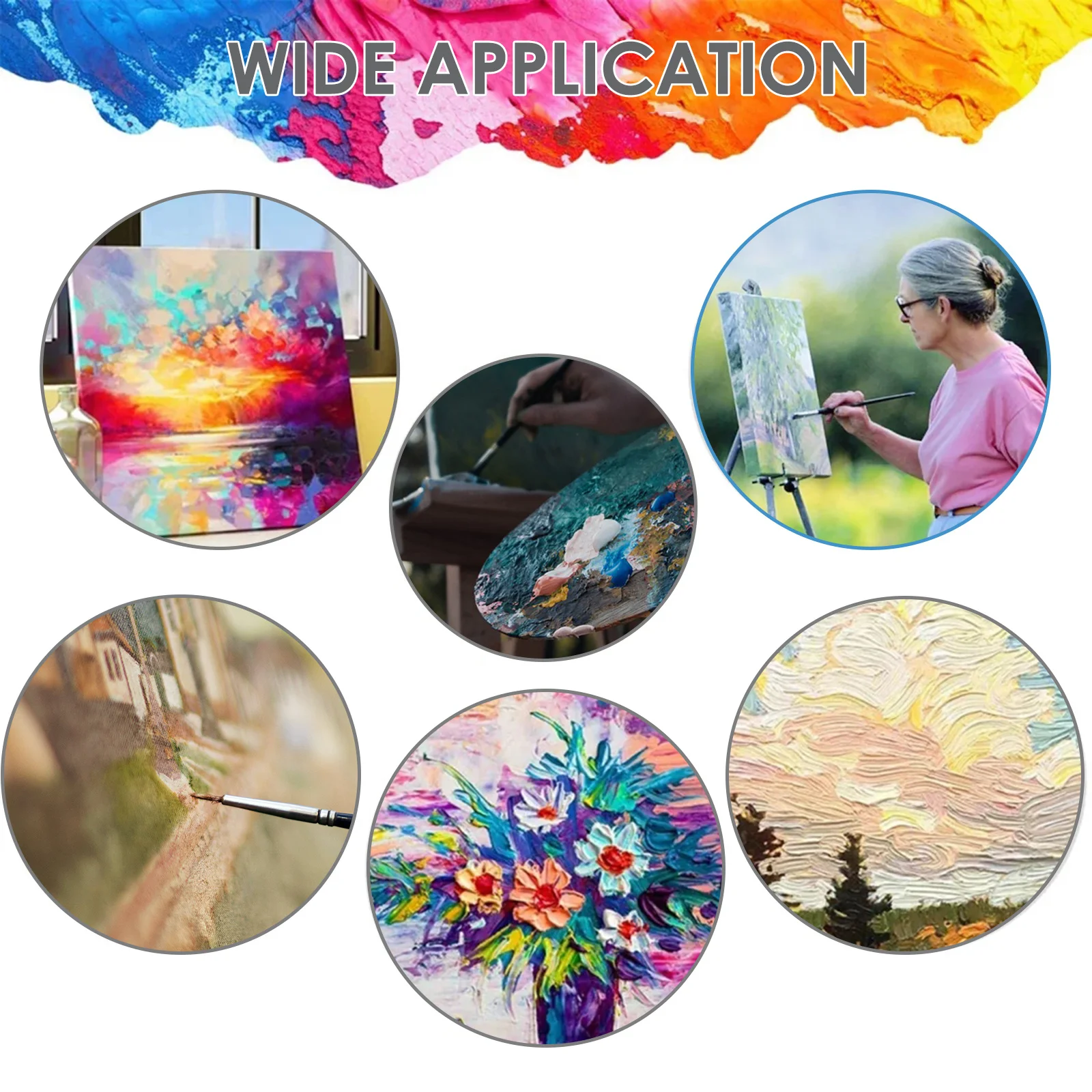 

7Pcs Painting Scraper Kit Metal Tools Wooden Handles for Oil Paint Mixing Canvas Drawing Art Supplies Painting Scrapers