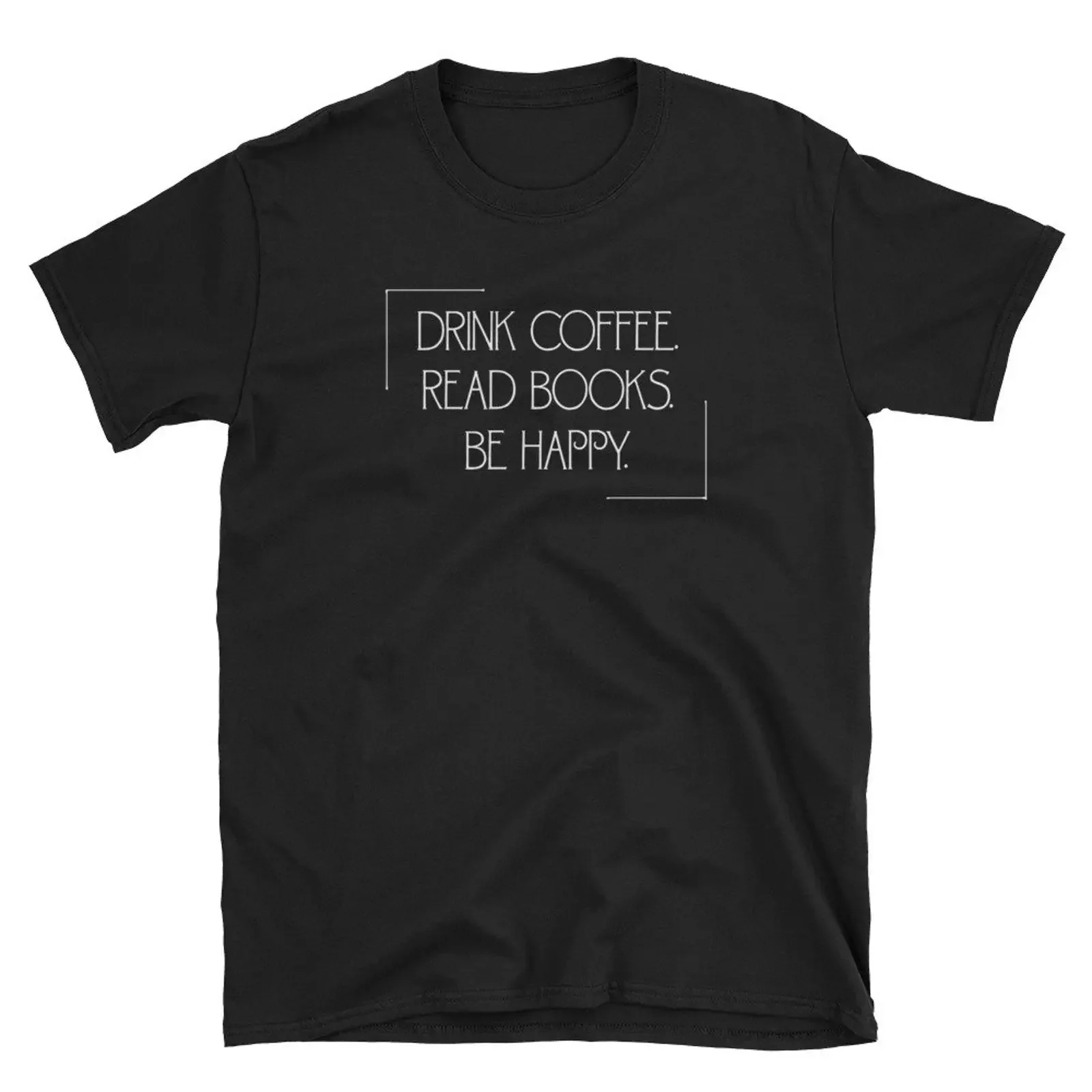 Drink Coffee Read Books Be Happy T Shirt for Book Lovers Bookworm Reading Casual  vintage Washed Stretched Unisex