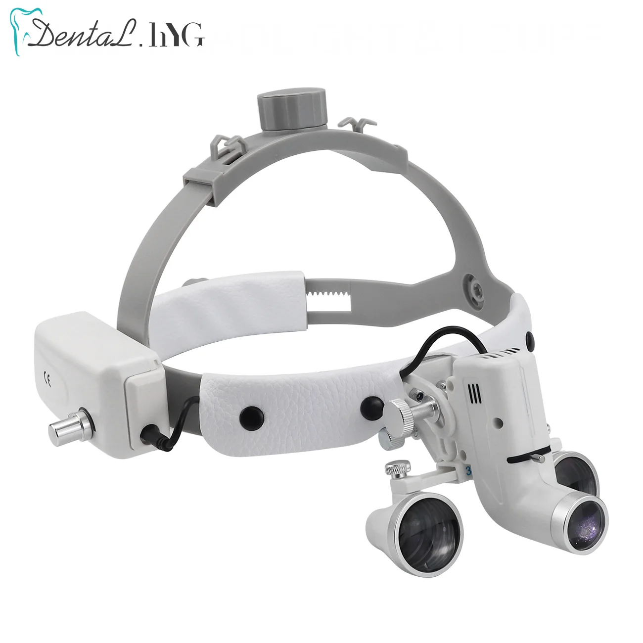 

2.5X/3.5X 5W Dental LED Head Light Lamp Binocular Loupes Brightness Spot Adjustable Dental Lab Headlamp For Surgical Headlight