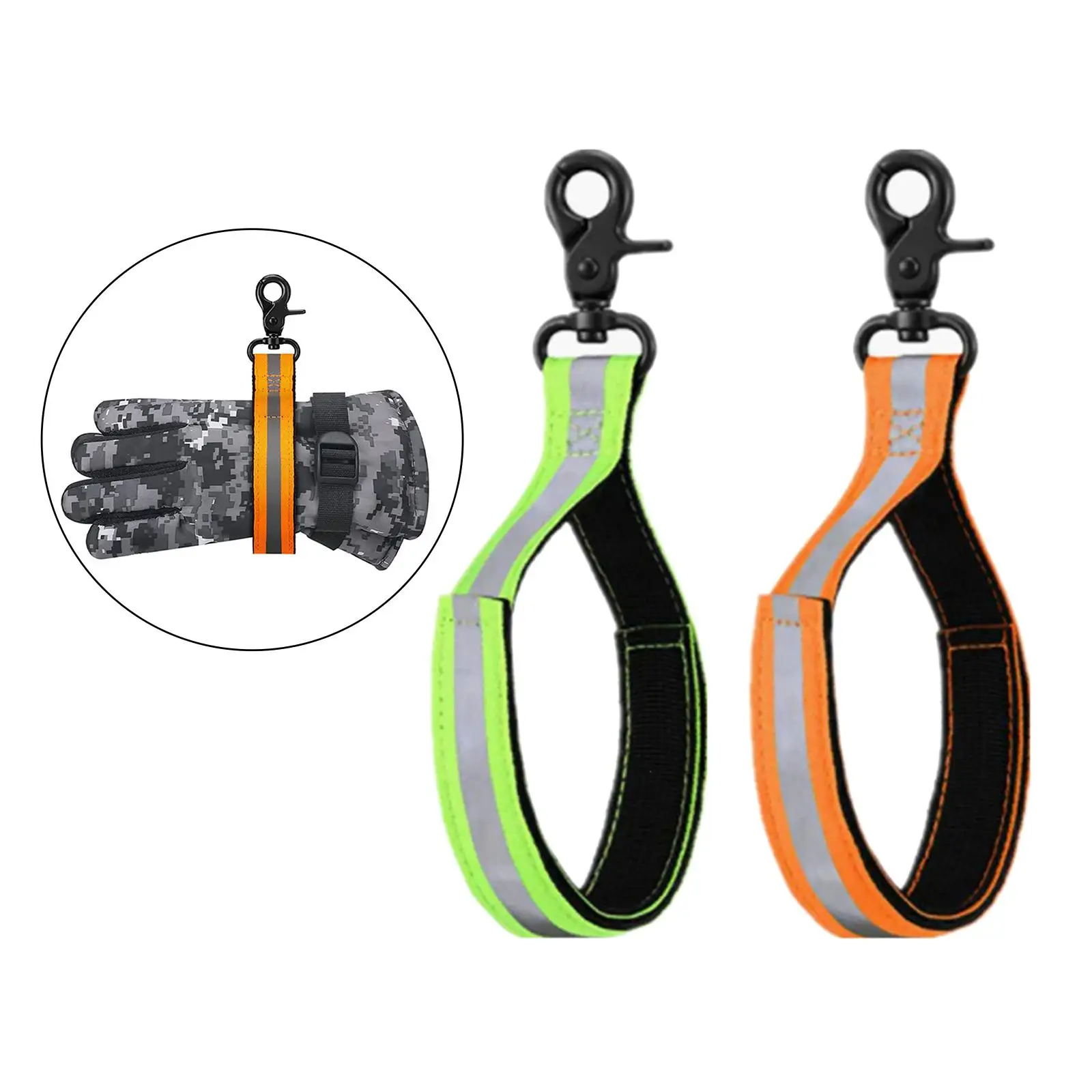 Portable Firefighter Glove Strap for Cold Weather Gloves Fireman Turnout Gear Firefighting Glove Strap with Buckle Clip