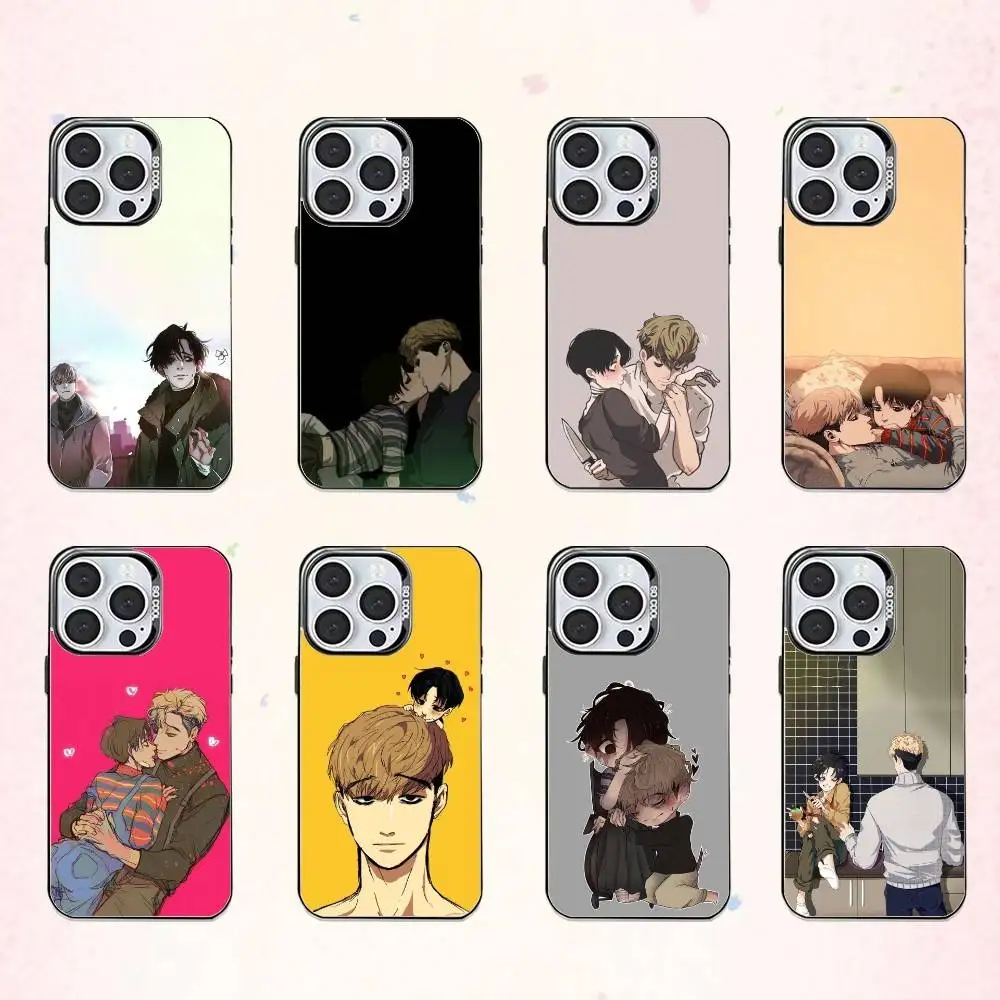 

Suspense Killing S-Stalking Phone Case For iPhone17,16,15,14,13,12,11 Plus,Pro Max Colored Silver Plated Inside Cover