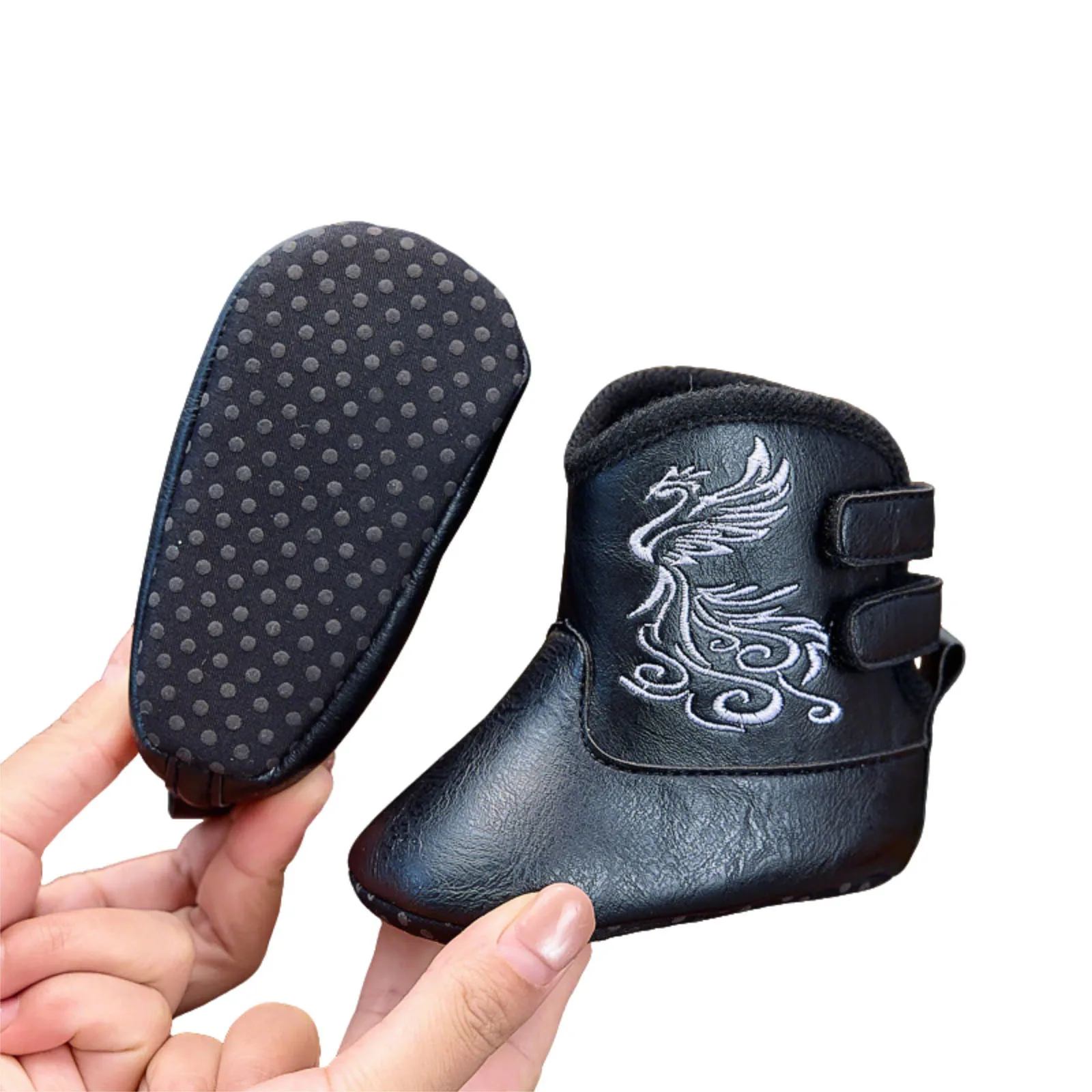0-18months Baby Girl Winter Boots Vintage Embroidery Ankle Boots  for women Warm Casual Walking Shoes
