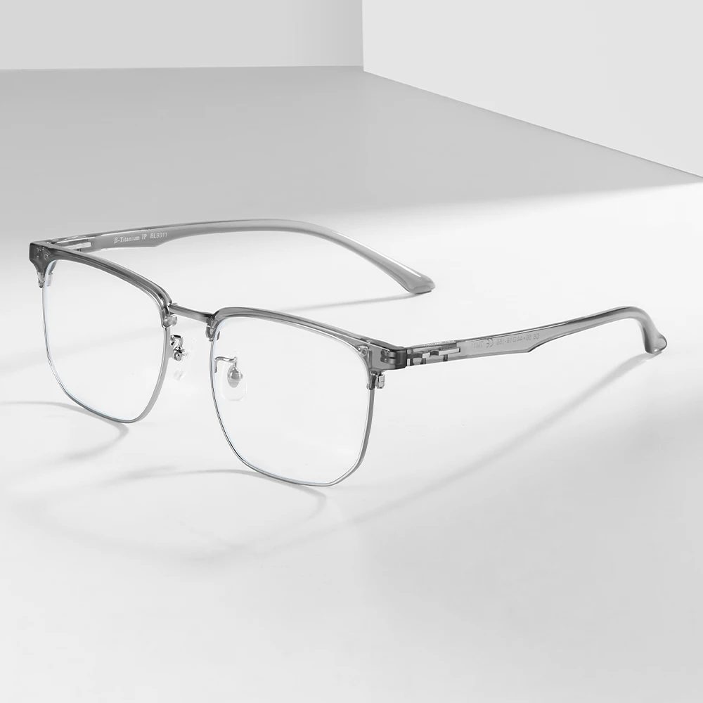 Gmei البصرية موضة سبيكة TR90 الرجال النظارات الإطار النساء ريترو مربع خفيفة وصفة طبية إطارات نظارات TM11 #2