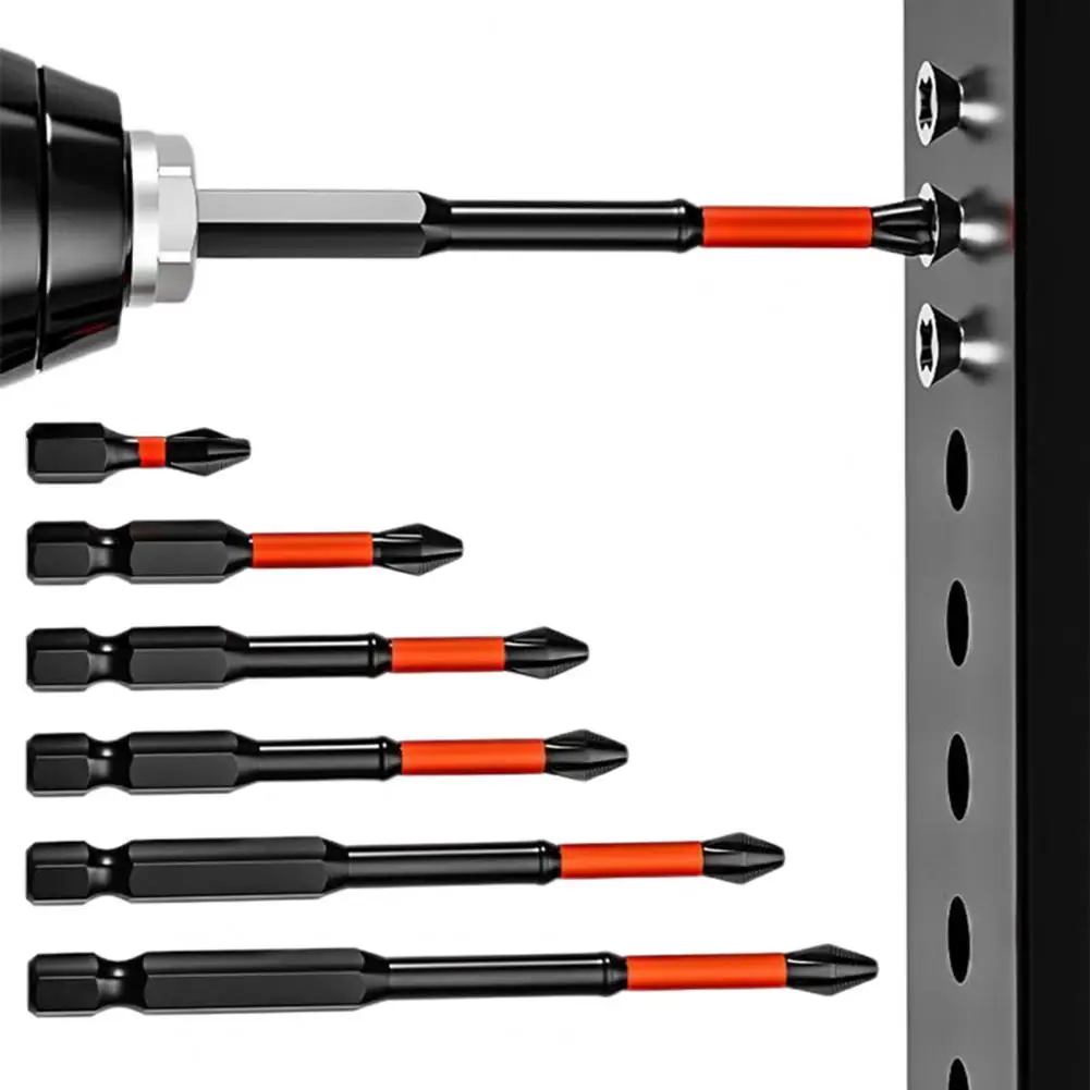 

6 шт. магнитные отвертки, набор электрических отверток, 1/4 дюйма, стальные магнитные сверла с шестигранным хвостовиком, длина 25-150 мм