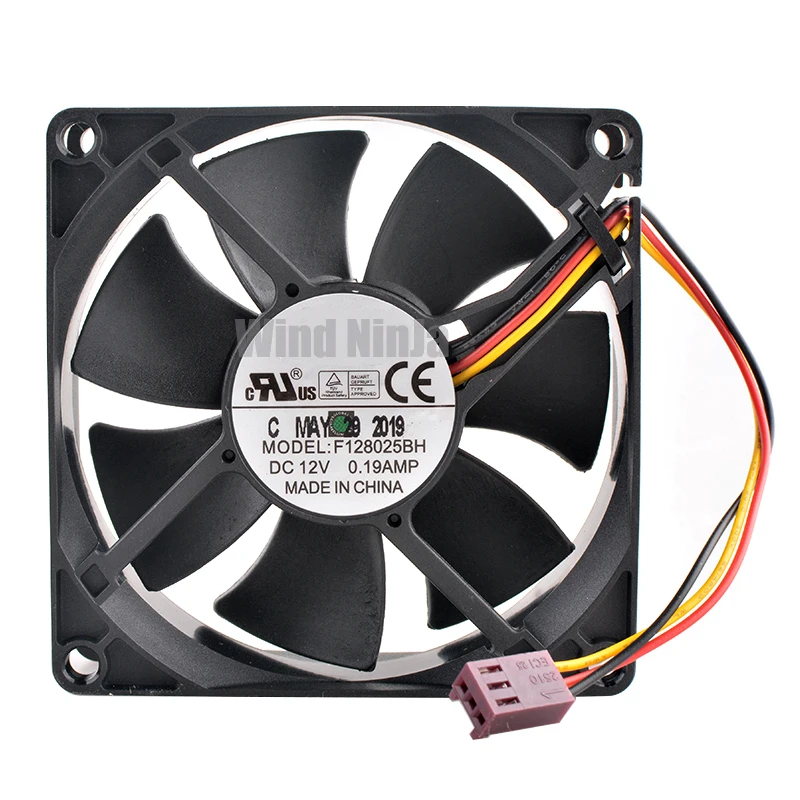 F128025BH 8cm 80mm fan 80x80x25mm DC12V 0.19A 2800rpm Dual ball bearing cooling fan for chassis CPU