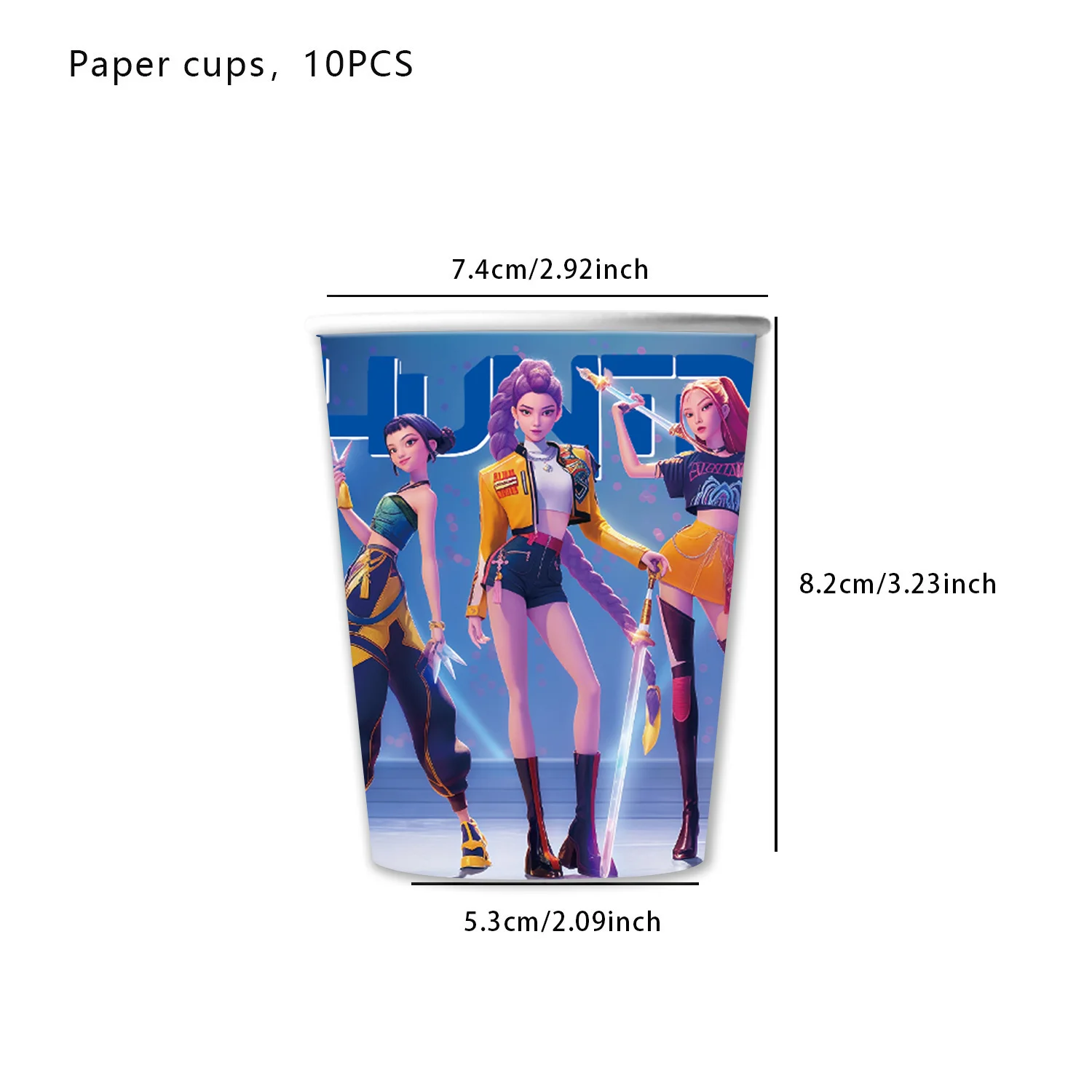 Kpop Demon Hunters Birthday Party Decor Korean  Anime Set Tableware Tablecloth Cup Balloon Cake Topper Baby Girl Favor Supplies