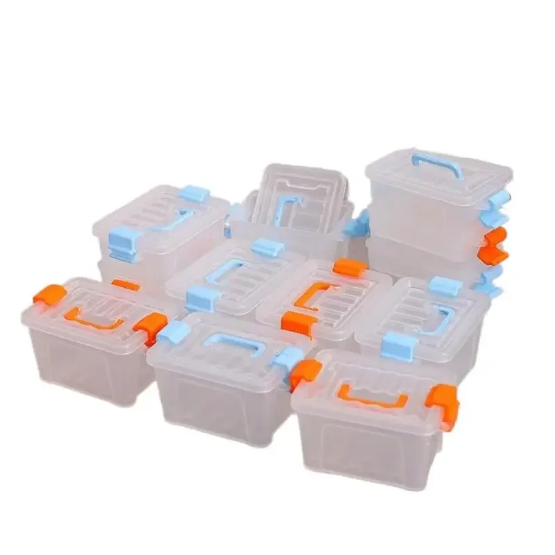 5 Pz/pacco 2025 Nuovo 1: 12 Casa Delle Bambole In Miniatura Trasparente Cassetta Degli Attrezzi Scatola di Immagazzinaggio di Plastica Giocattolo per la Decorazione Della Casa Delle Bambole accessori