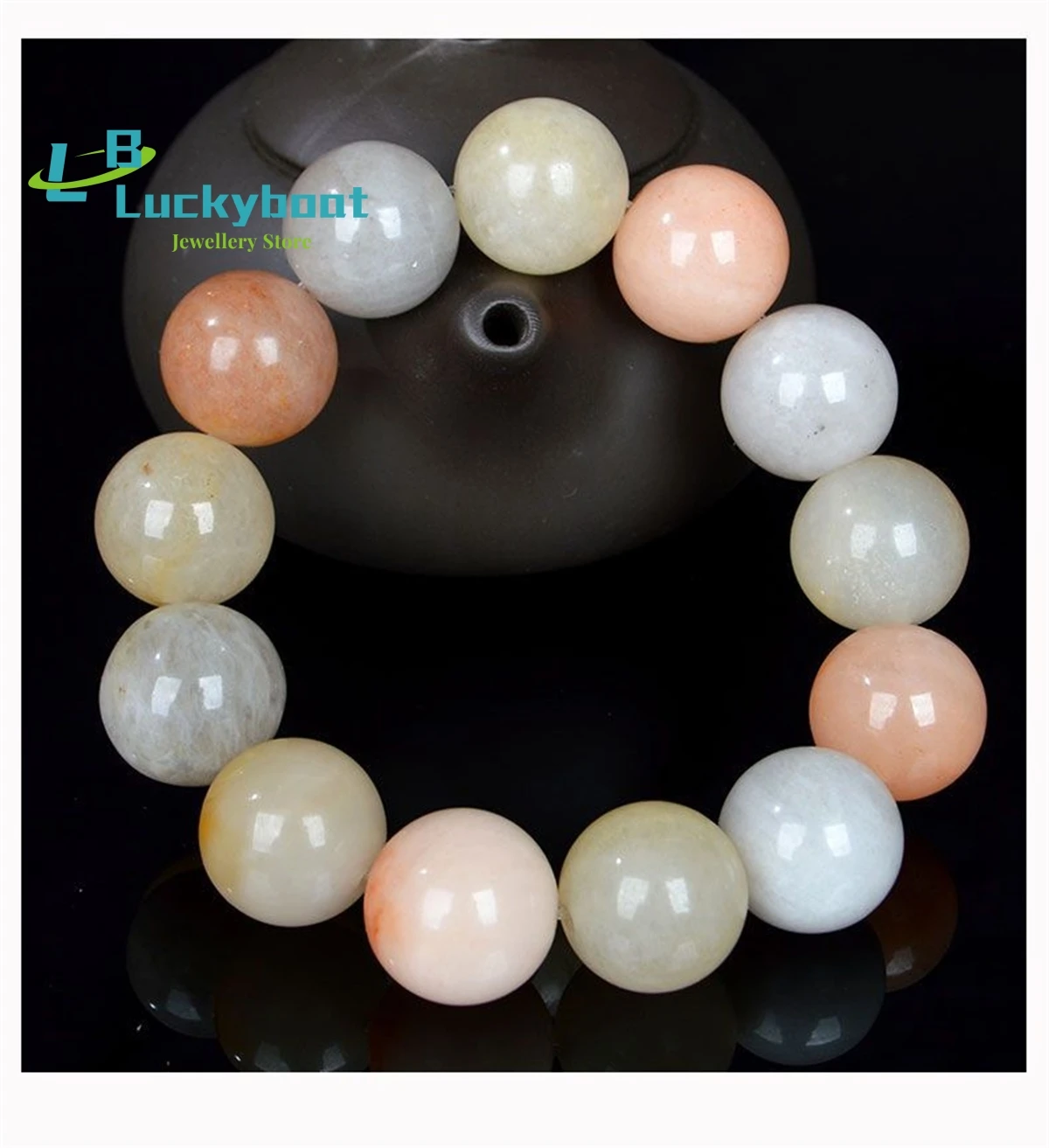 Natural Xinjiang Gold Silk Jade 18mm Round Bead Color Chain Jade Ware Wholesale  For Men And Women Fashion Jewellery Charm  Gift