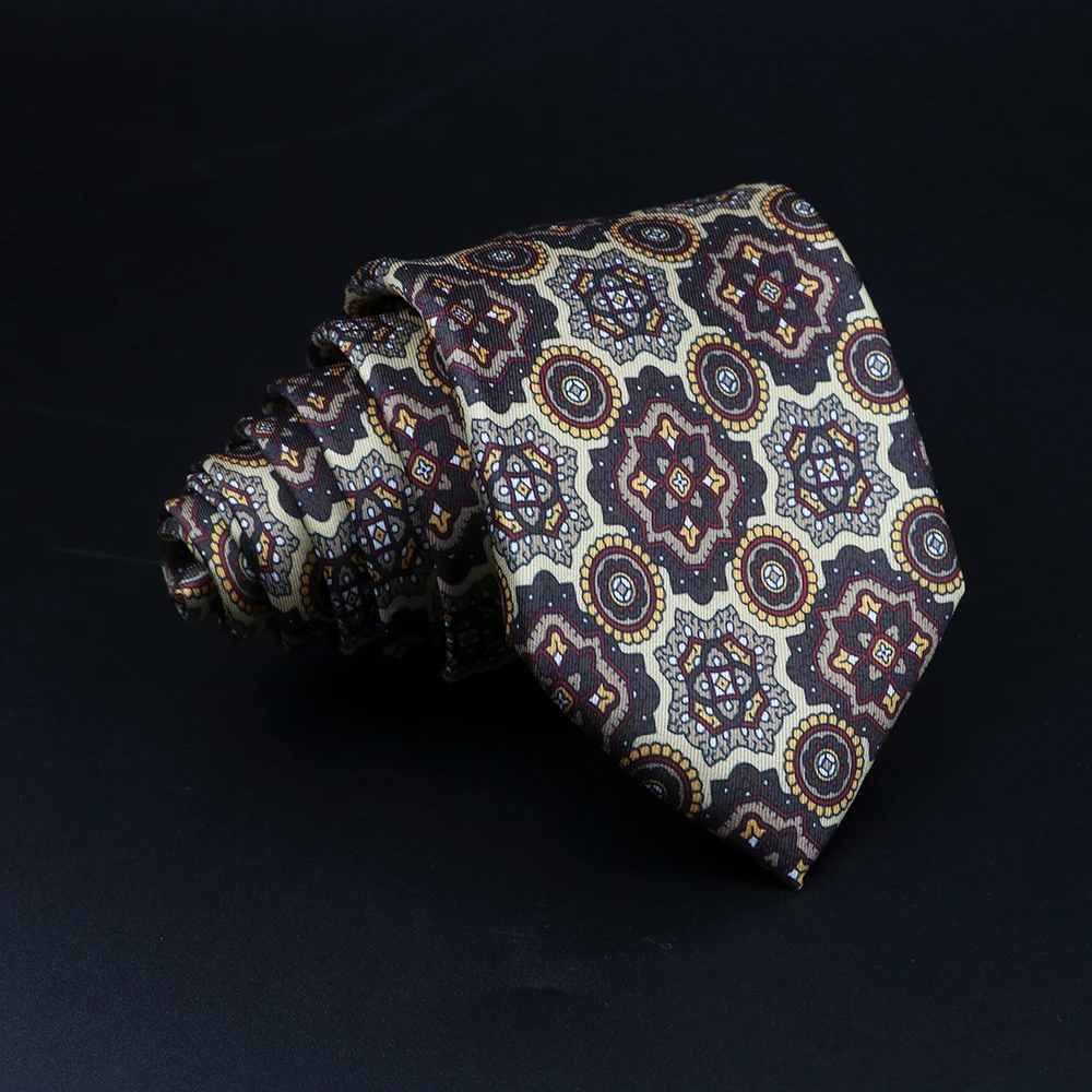 Men's Silk Ties Jacquard Striped Plaid Floral Paisley 7.5cm Necktie Accessories Daily Wear Shirt Suit Cravat Wedding Party Gift