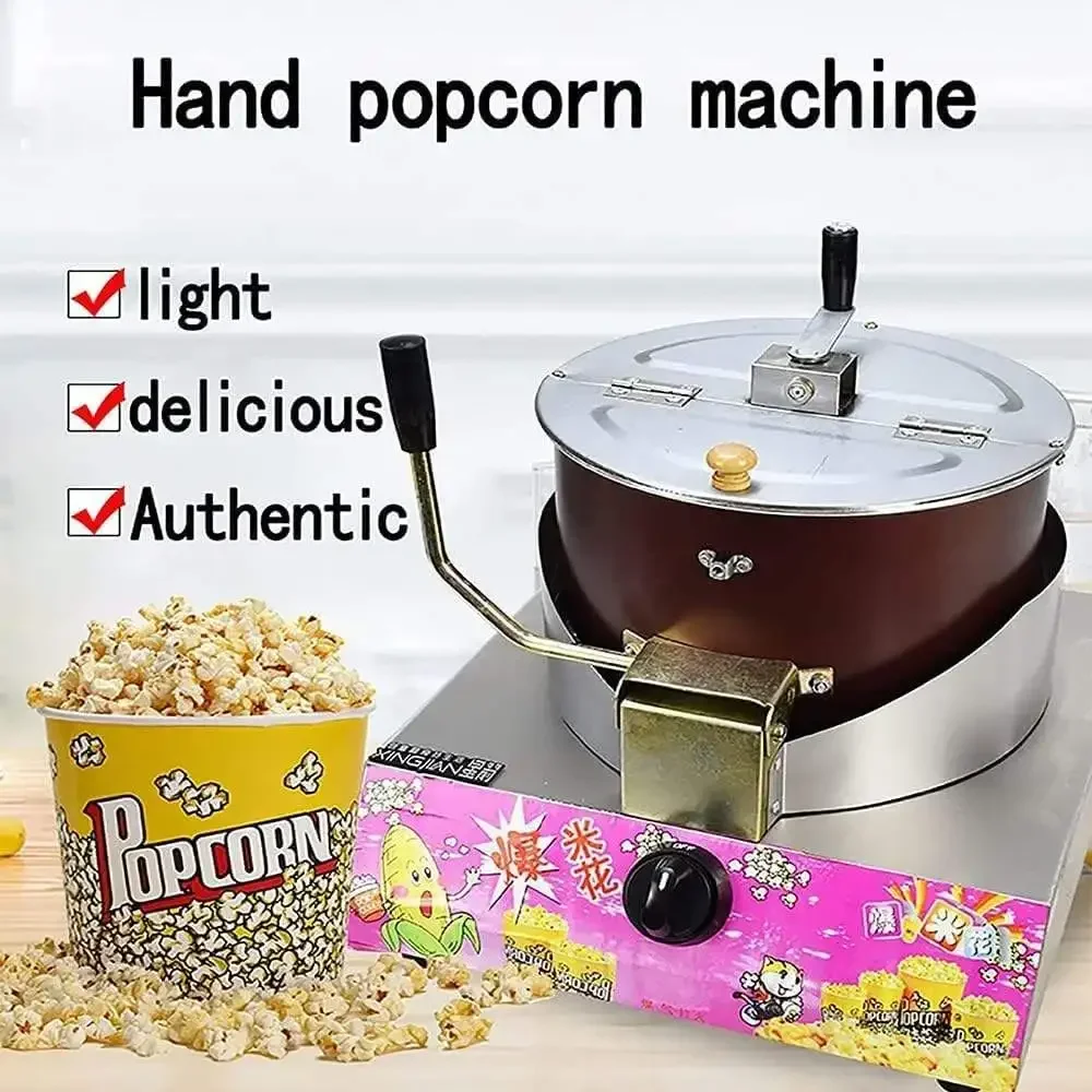 Commercial Portable Gas Popcorn Machine LPG Mini Pop Corn Maker Machine With Non-stick Kettle for Snack Machine