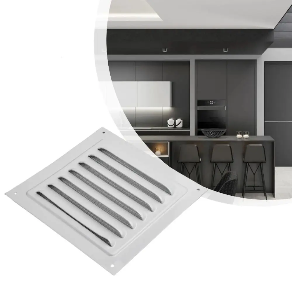 Aluminum Alloy Air Vent Grille Heating Cooling Vents Plate Exhaust Outlet Window Square Vent Air System Net Cover Screen Metal view 4