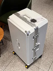 Thickened Aluminum Alloy Frame Large Capacity Five-Wheel Luggage Bag 30 Inch Unisex Suitcase with Brake And Combination Lock