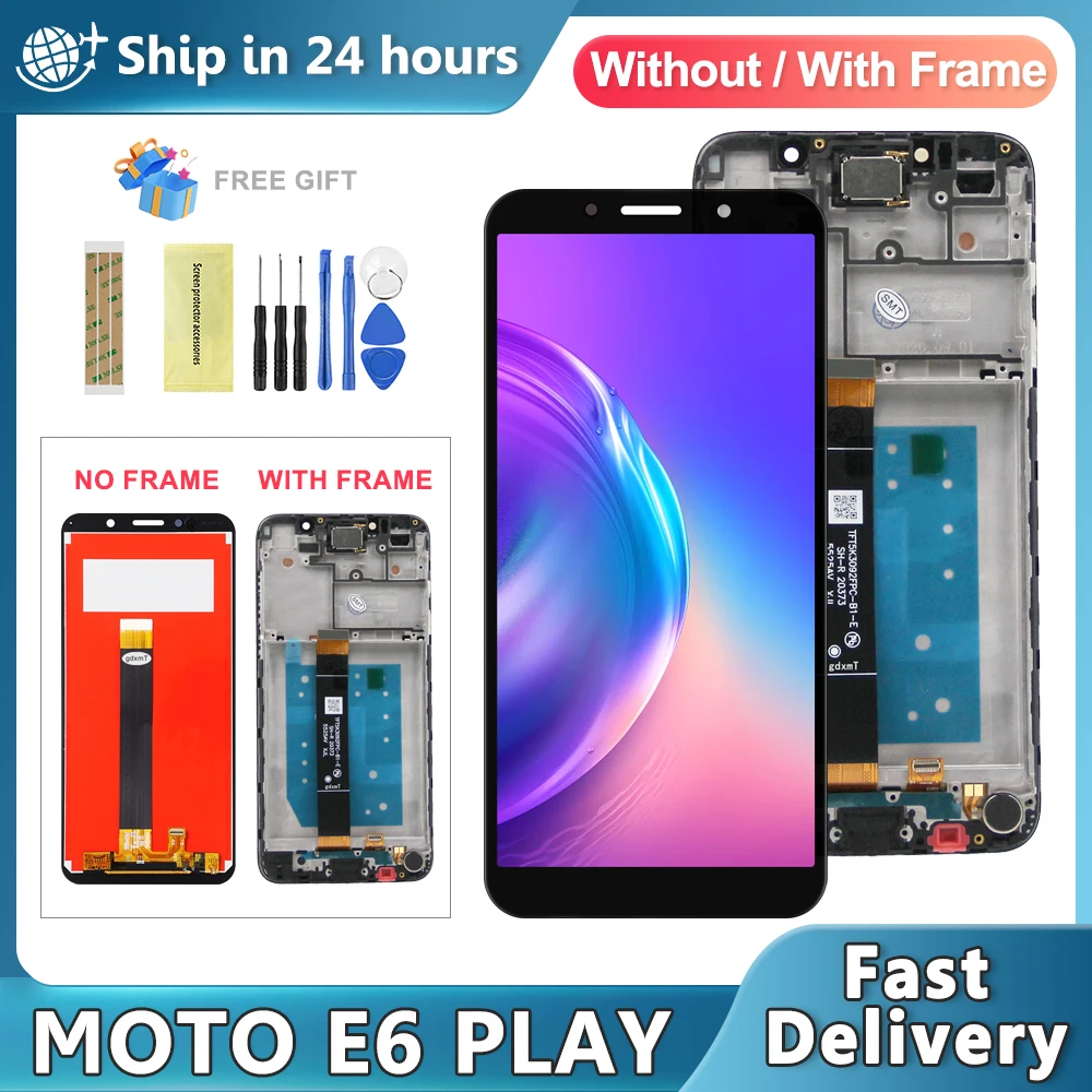 E6play Display Screen For Motorola Moto E6 Play LCD Display Touch Screen Digitizer Assembly For moto E6 play Screen Replacement