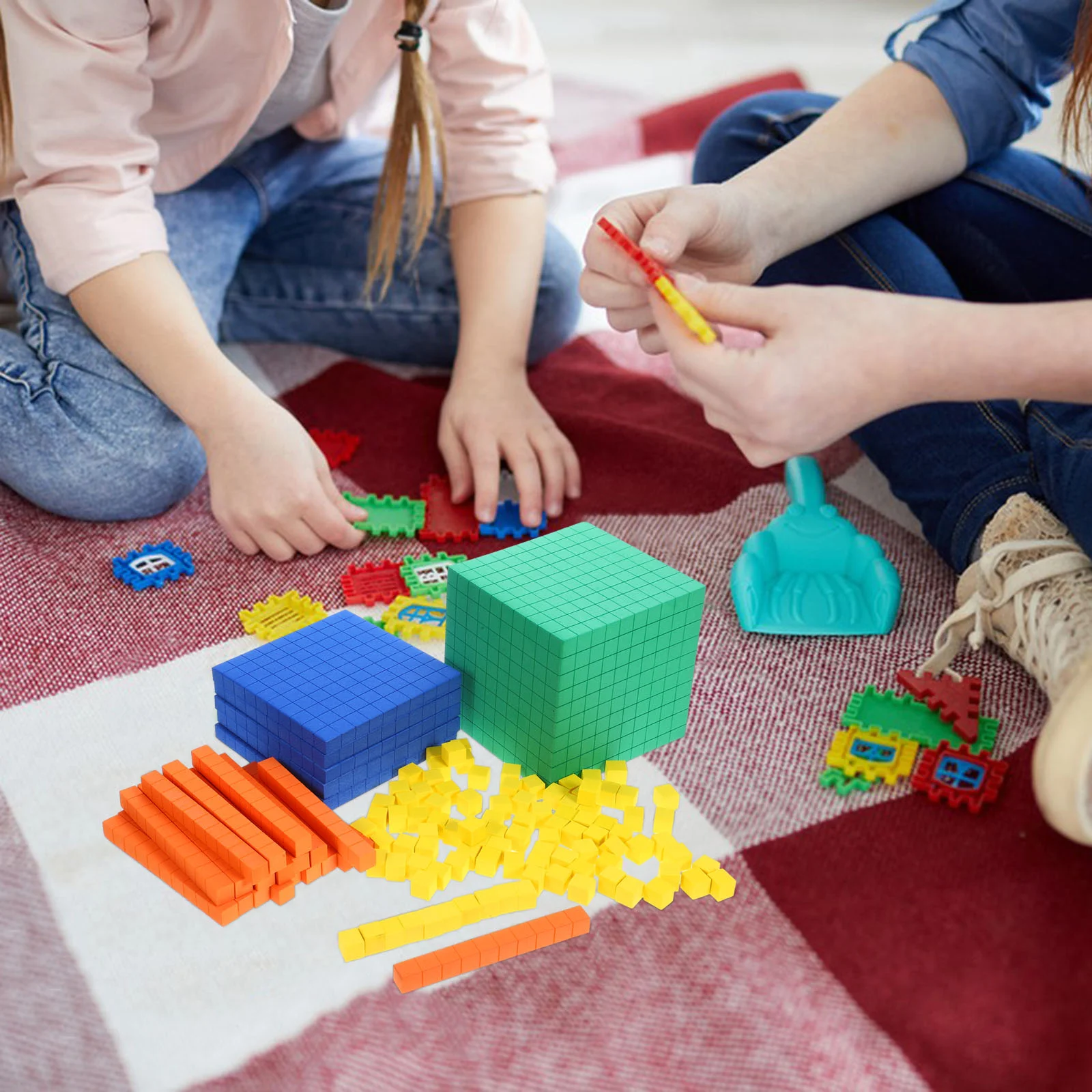 Número de bloque de cubo de matemáticas para niños, demostrador de conteo, suministros de aprendizaje, manipuladores de escuela primaria Eva