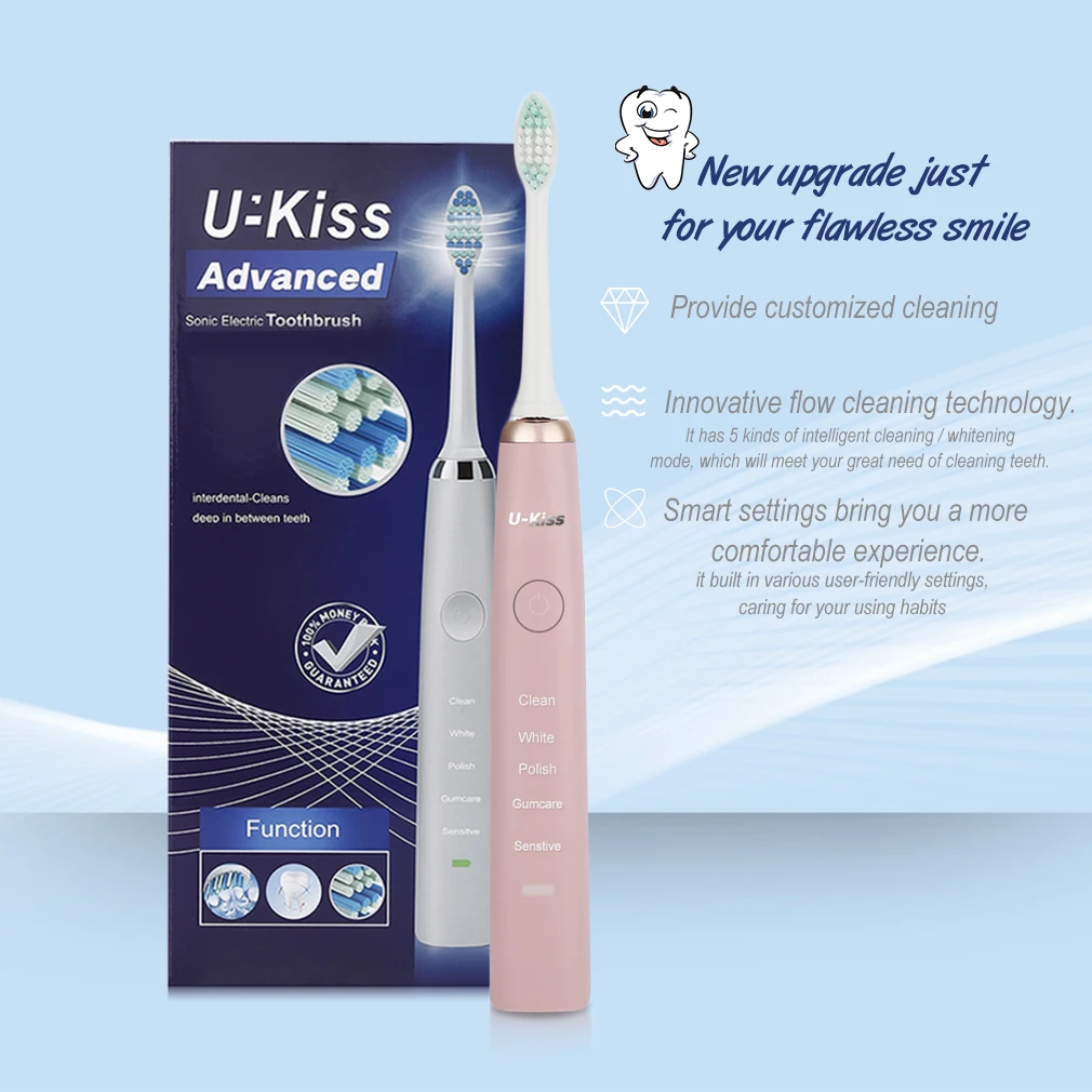 ABS Waterproof Portable Electric toothbrush USB Charging Improve Dental Plaque Reduce Bleeding Gums Tartar Problems