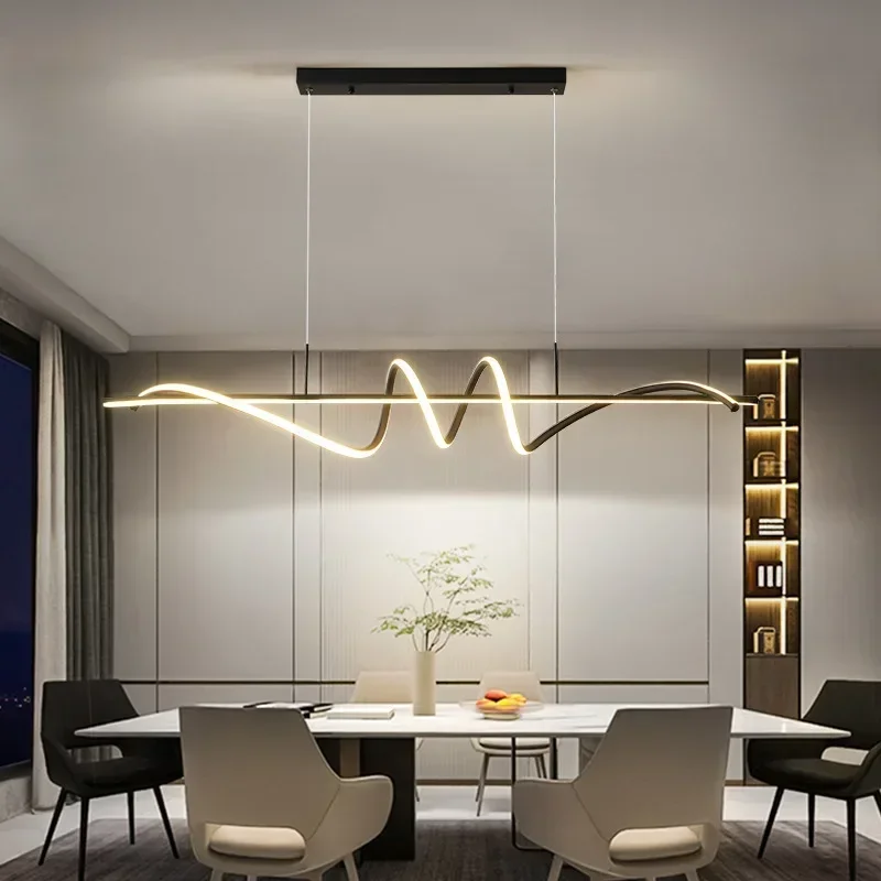 Modern LED Pendant Light Aluminum Luxury Chandelier For Living Dining Room Office Kitchen Island Home Decor Hanging Lamp Fixture