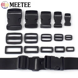 10set 15-38mm fibbie in plastica fibbia di rilascio cursore Tri-Glide chiusura regolabile per cinturino per borsa Clip per cintura accessori fai da te