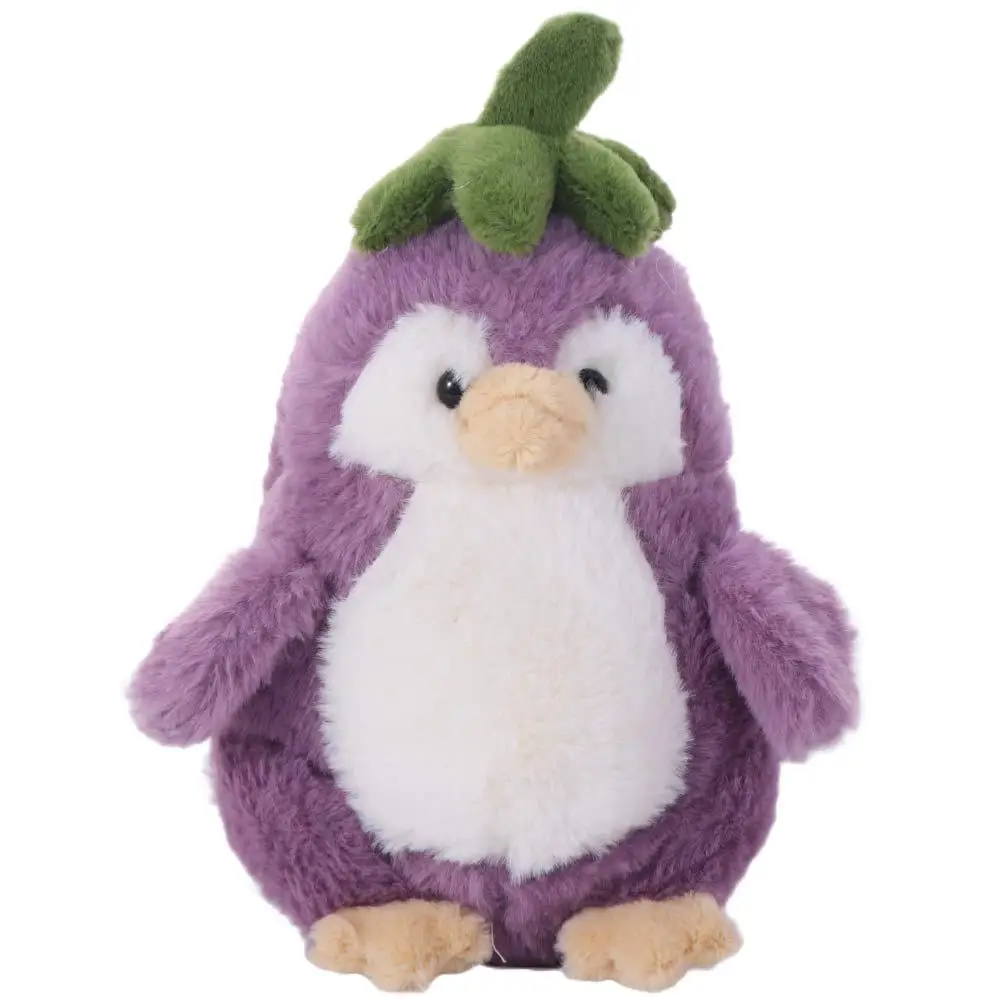 Muñeco de pingüino de algodón PP, juguete de peluche esponjoso y suave, pingüino de berenjena, colección de juguetes de peluche, muñeco de pingüino suave relleno de dibujos animados