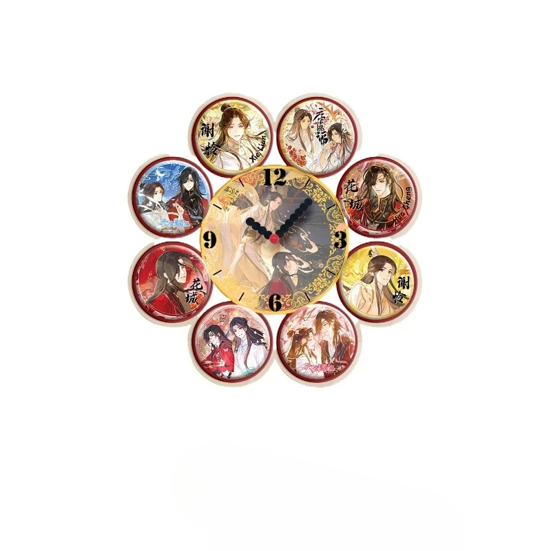 Heaven bless DIY living room wall clock Guochao desktop table table clock painting can be magnetically muted