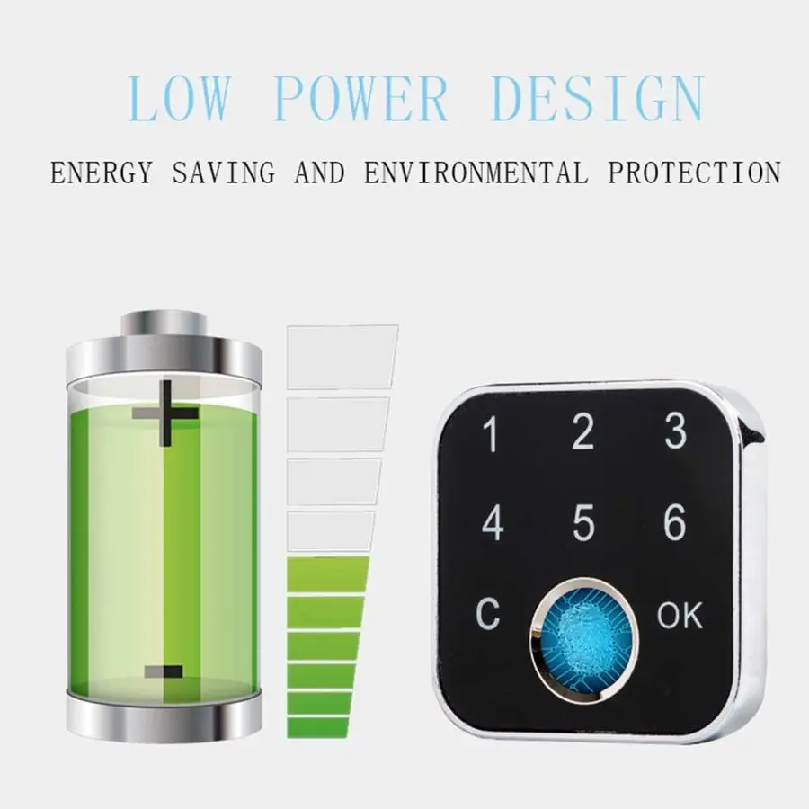 وقفل درج بكلمة مرور 2 في 1 قفل إلكتروني ذكي بدون مفتاح للخزائن وخزانة الملابس والصندوق