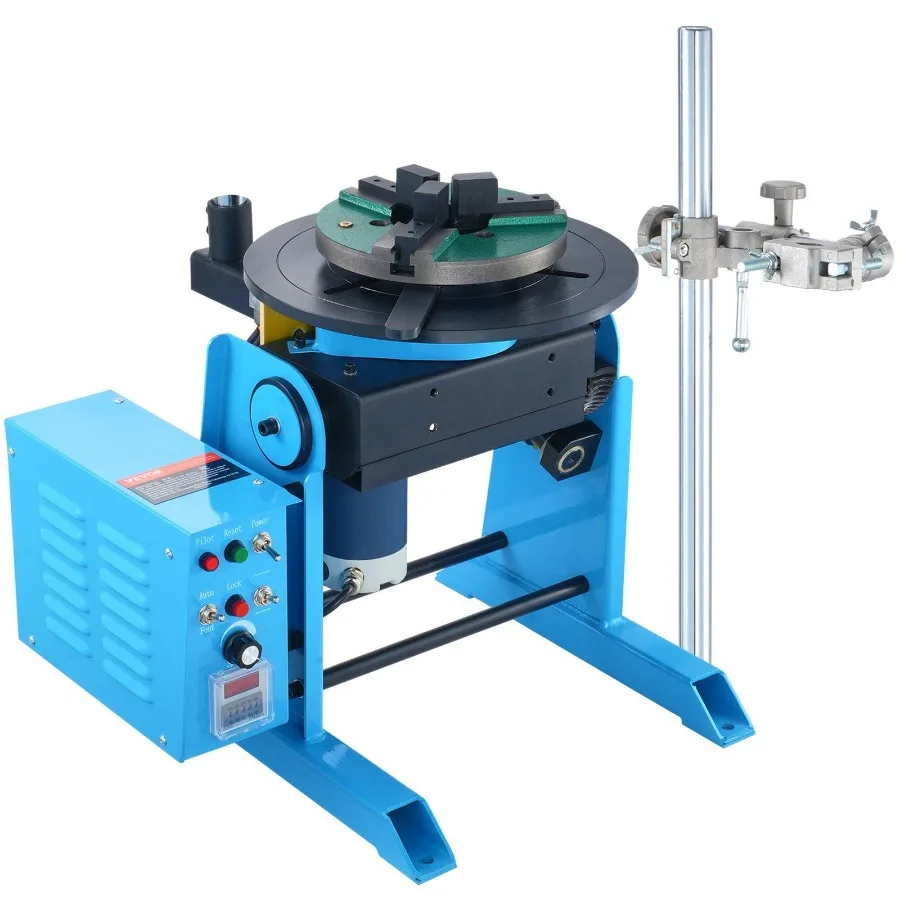 

Rotary Welding Positioner 66LBS 30KG 090 Welding Positioning Turntable Table 112RPM 80W with 12.4 Inch 3Jaw Lathe Chuck Weldin