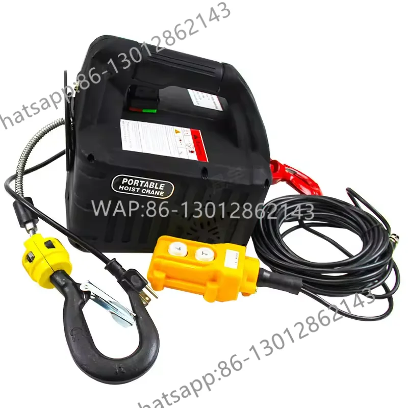 3in1 Portable Electric Hoist 220V Wireless Remote Control Winch Crane Machine Hook Pulley System
