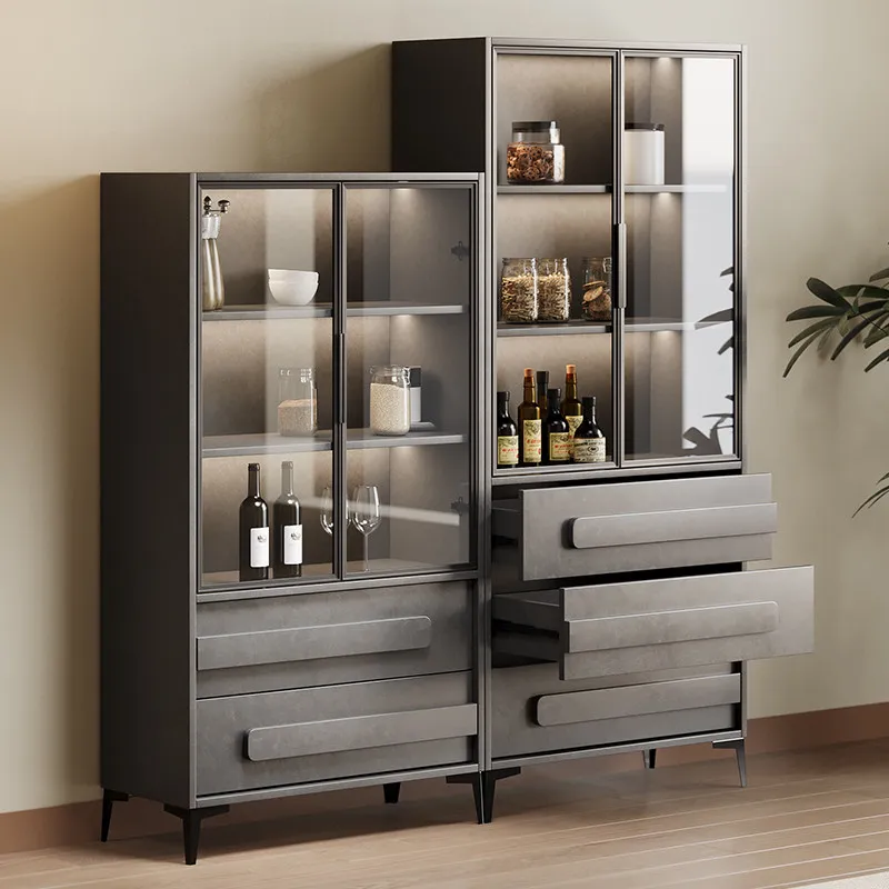LMM solid wood home living room storage cabinet simple wall chest cabinet