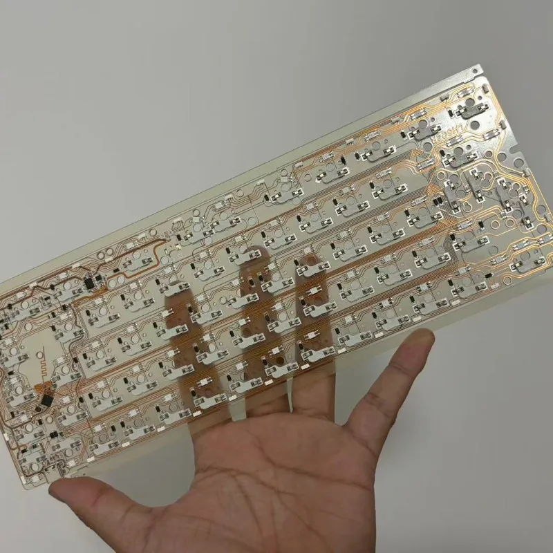 

LH60CR PCB Keyboard Tri-mode Transparent 60% GH60 Keyboard Positioning Plate Hot-swappable Mechanical Keyboard PCB Custom RGB