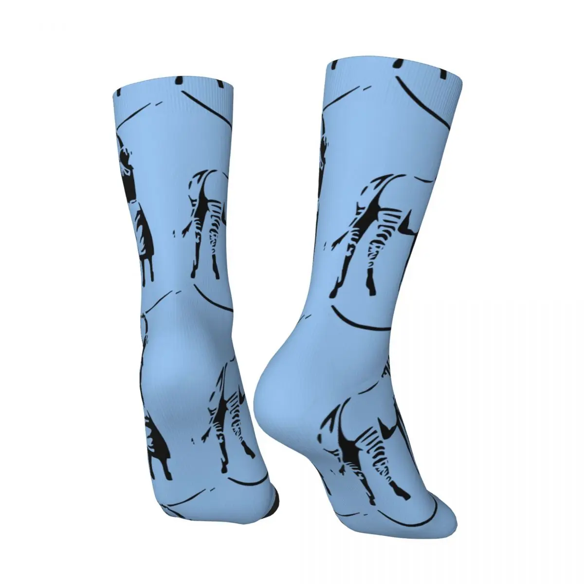 Funny Happy Men's compression Socks Zebra Vintage Harajuku Graffiti Young Culture Fashion Creative Art Banksy Hip Hop Crew Sock