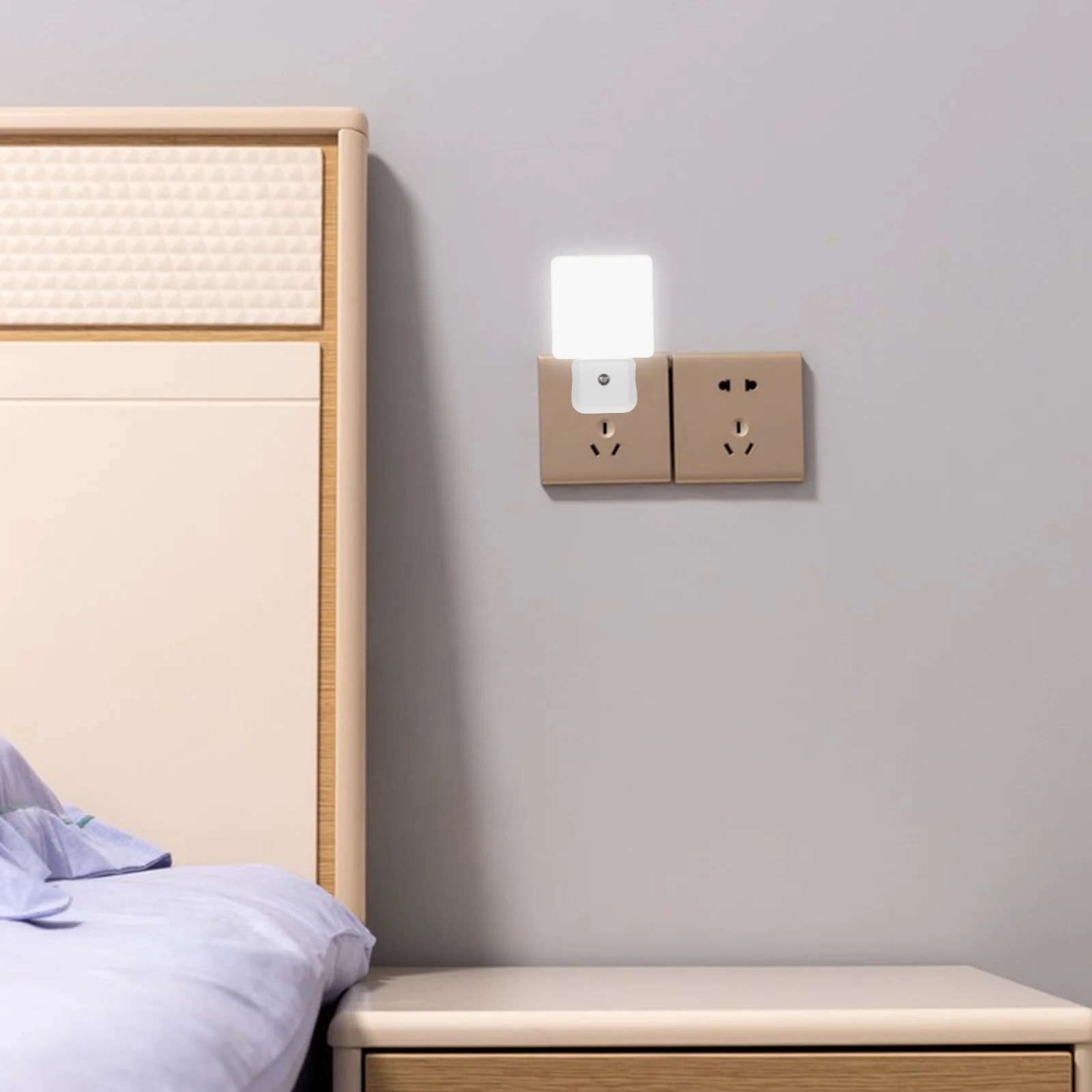 

1 pc Sensor Night Light Automatic LED PC Material Bedroom Lamp Practical Home Use Stairs Study Children Room Eye Protection Safe