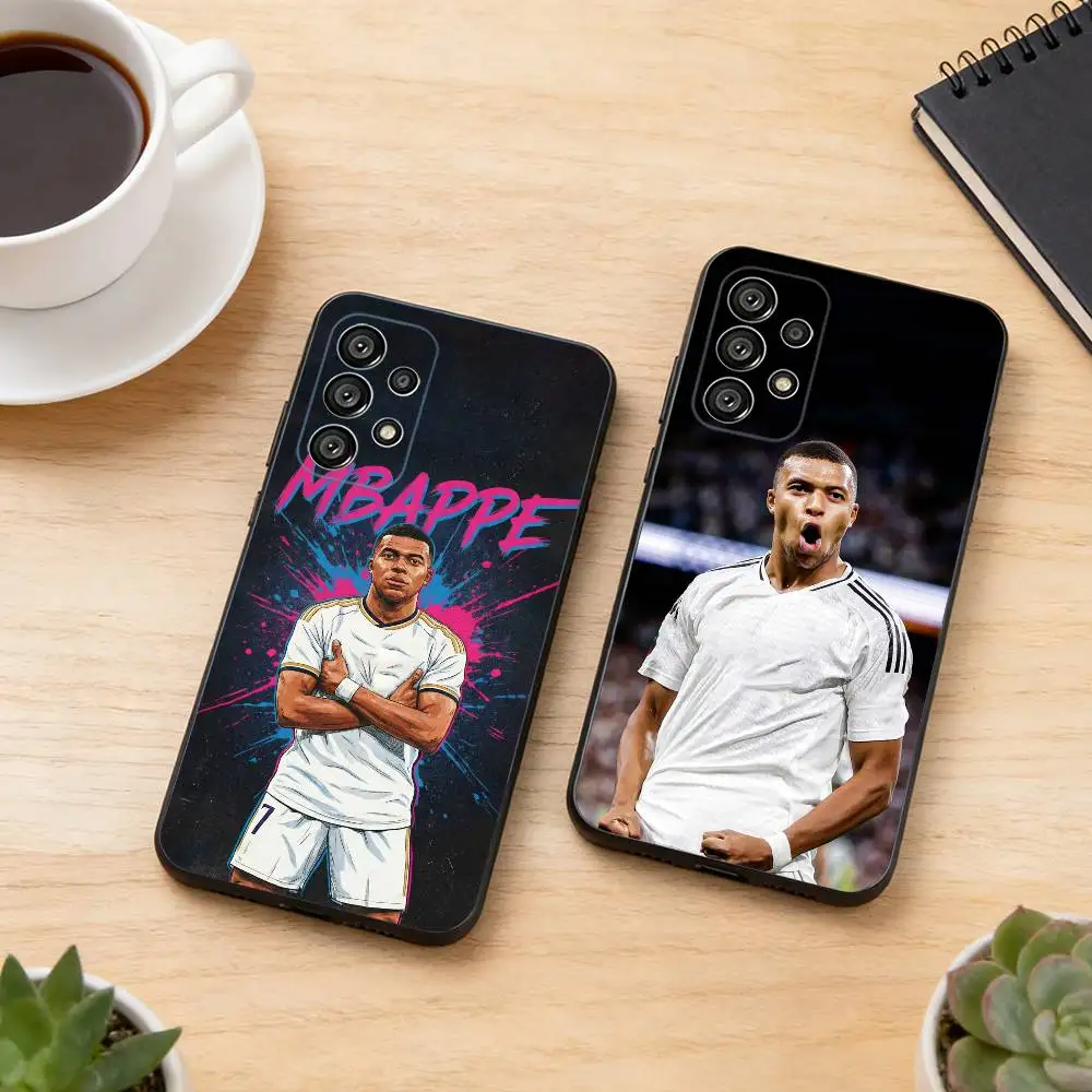 Football Star M-MbappeS-S Phone Case Black Silicone Soft For Samsung S25,S24,S21,S22,S23,S30,Ultra,S20,Plus,Fe,Lite