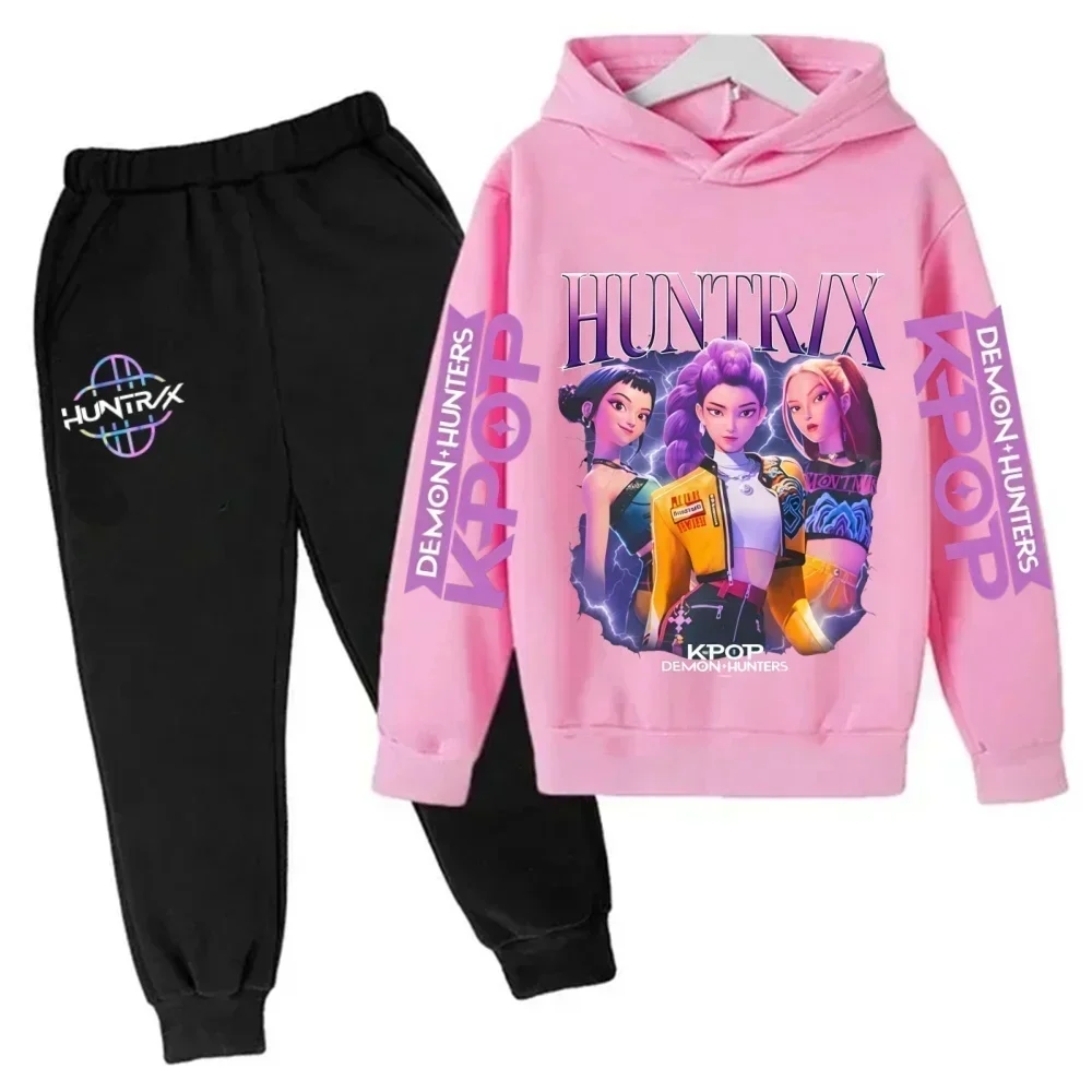 

Одежда с принтом «Охотники на демонов», детская толстовка с капюшоном, комплект из 2 предметов, брючный костюм, детский спортивный костюм для мальчиков, одежда для девочек, спортивные костюмы