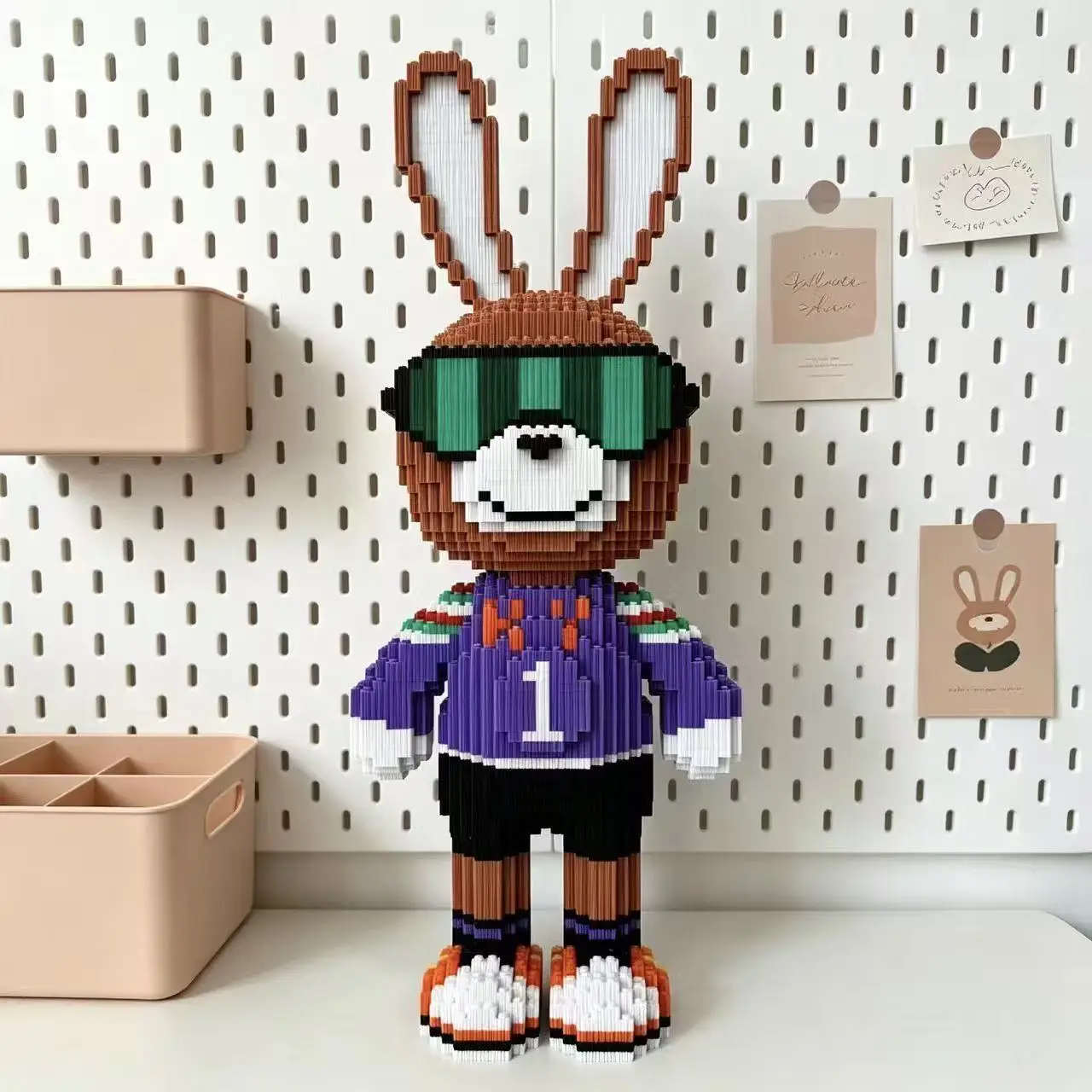 Cute Rabbit 3D Puzzle Building Blocks Micro Particle Construction DIY Educational Toy Perfect for Kids Children Christmas Gifts