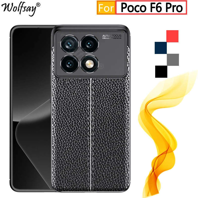 For Xiaomi Poco F6 Pro Case For Poco F6 X6 Pro M6Pro Rubber Housings Leather Silicone Back Case For Poco F6 Pro Case 6.67 inch