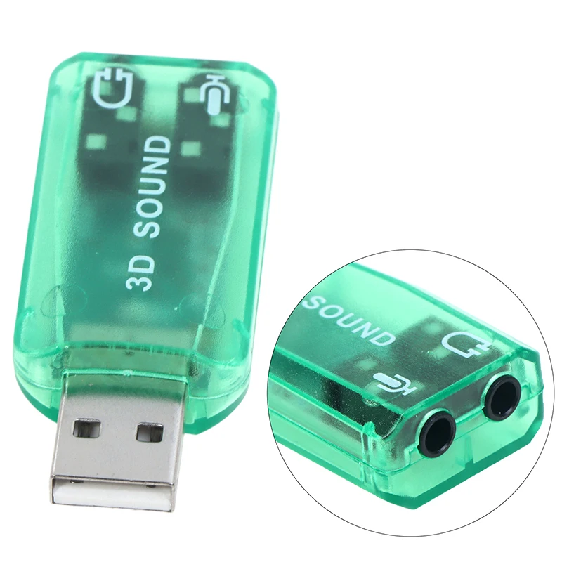USB Sound Card External Mini Sound Card USB to 3.5mm Interface Stereo Audio Adapter for Win 7 8 Android Speaker Laptop Headset