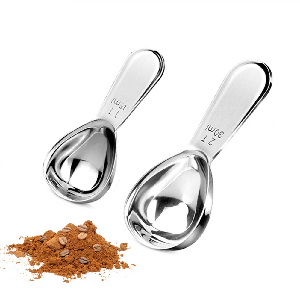 15 مللي ملعقة قياس القهوة من الفولاذ المقاوم للصدأ مقاومة للصدأ عالية البولندية لمسحوق الحليب الشاي السكر الخبز الصودا قياس المطبخ