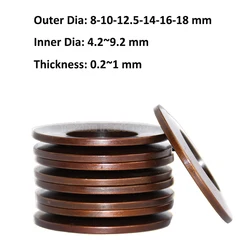 Compression Belleville Disc Spring Dish Washer Shock Absorbers 60Si2MnA OD 8/10/12.5/14/16/18 mm ID 4.2~9.2mm Thickness 0.2~1mm