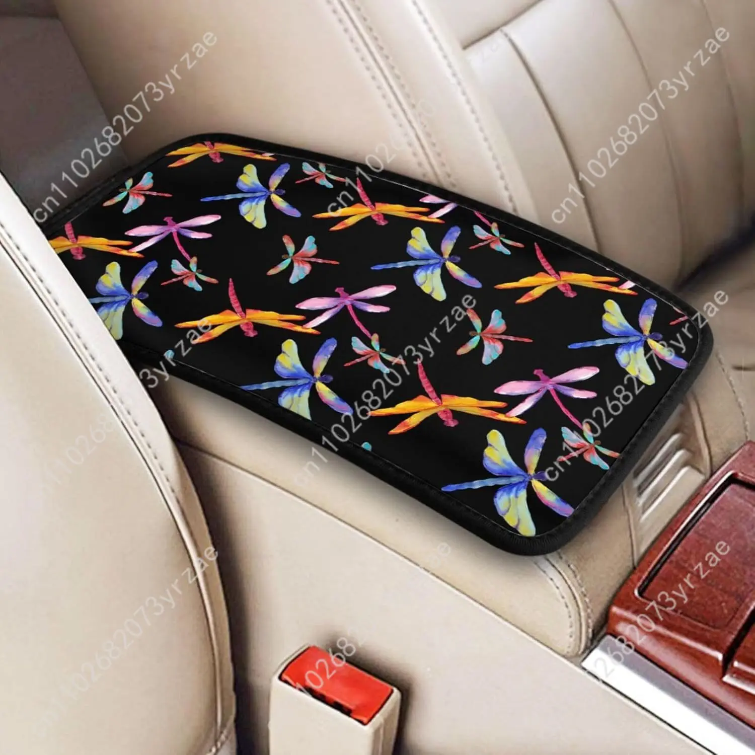 

Dragonfly Universal Car Armrest Cushion High Quality Non-Slip Car Armrest Cover Elastic Straps Car Interior Accessories