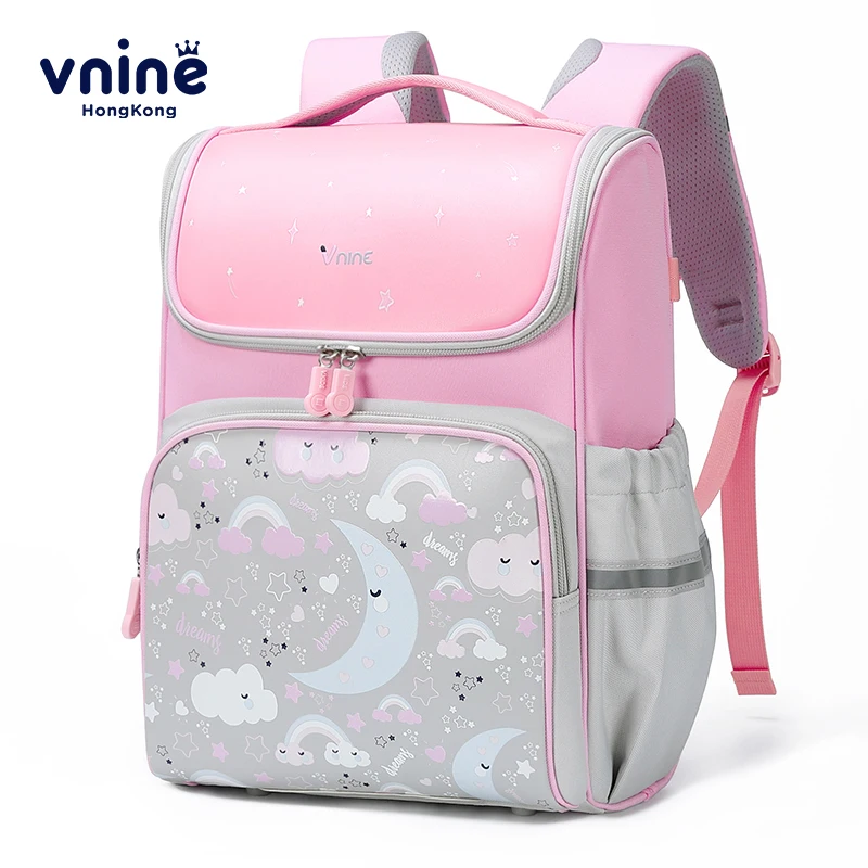 V.NINE School Bags for Girls Pink Color Primary Child School Backpacks Schoolbag Boys 1 Class Back to School 6-9 Years Back Pack