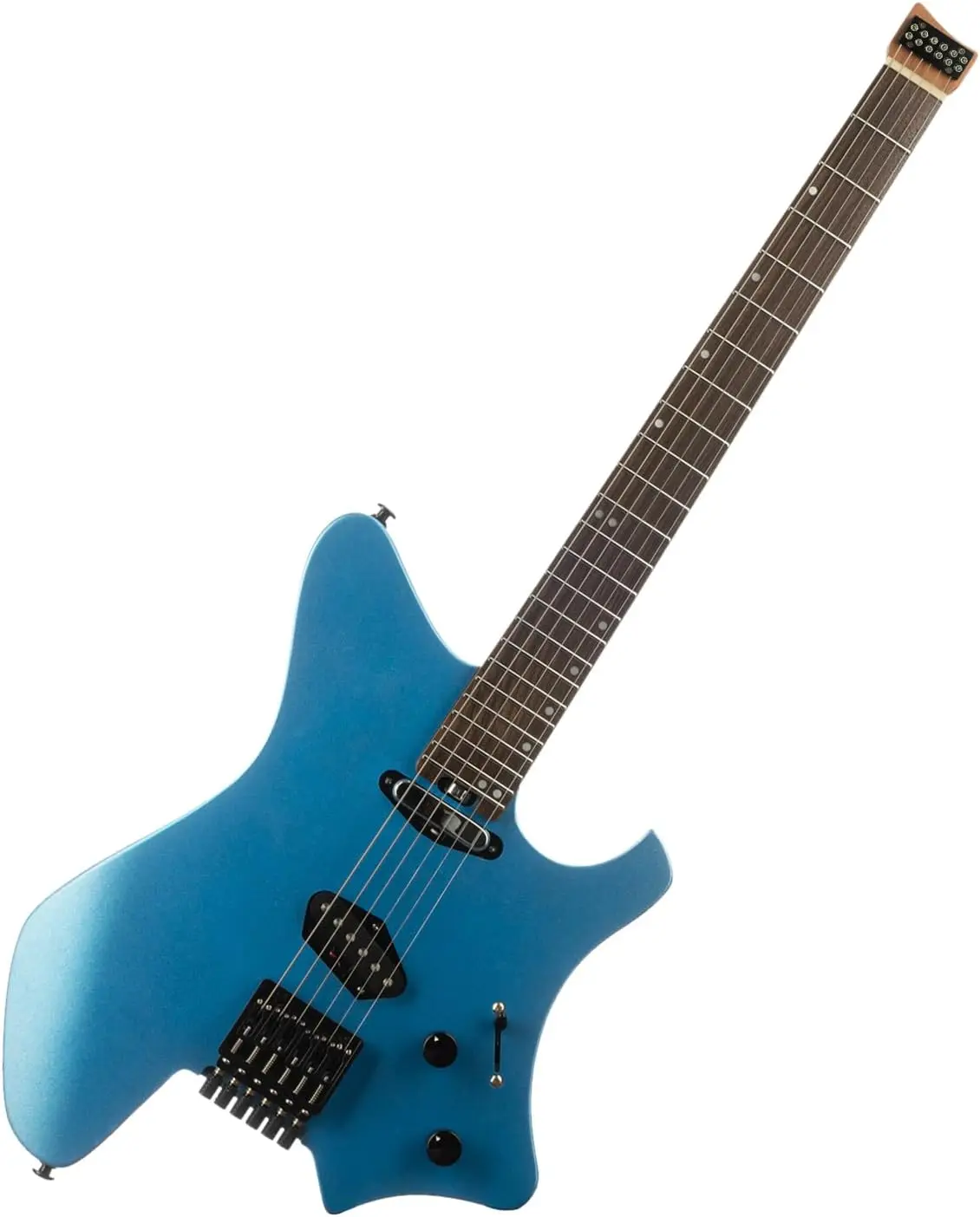 

EART GW2T-SE Headless Electric Guitar, Solid Electric Guitar Roasted Mahogany Body