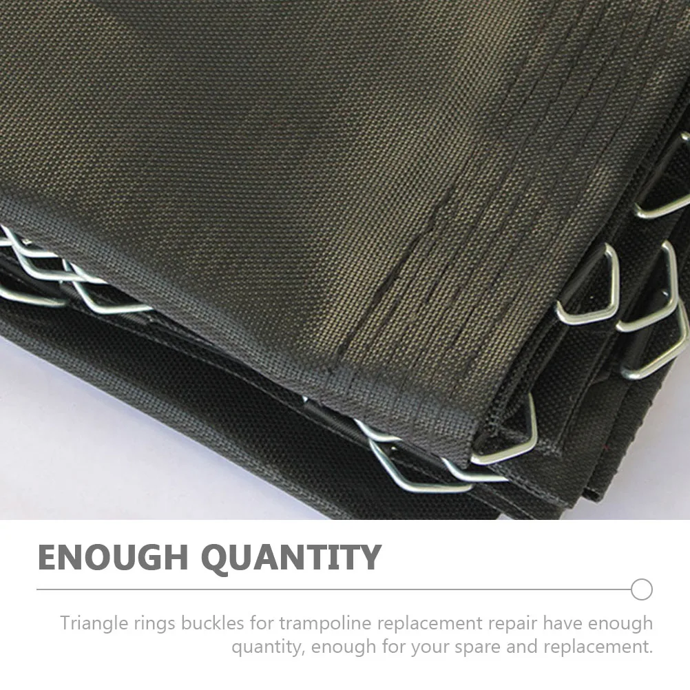 

30pcs Trampoline Accessories Triangle Buckle Rings Galvanized Steel Wire Replacement Parts Strong Reusable Repair